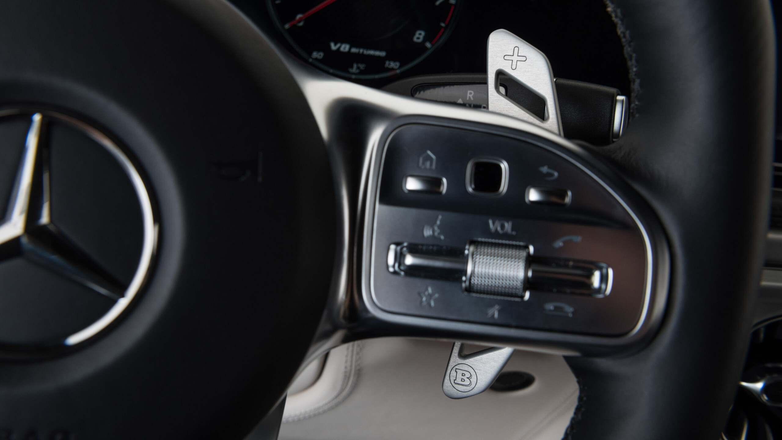 Aluminum – leather paddle shifters for Mercedes – C 217 – AMG S 63