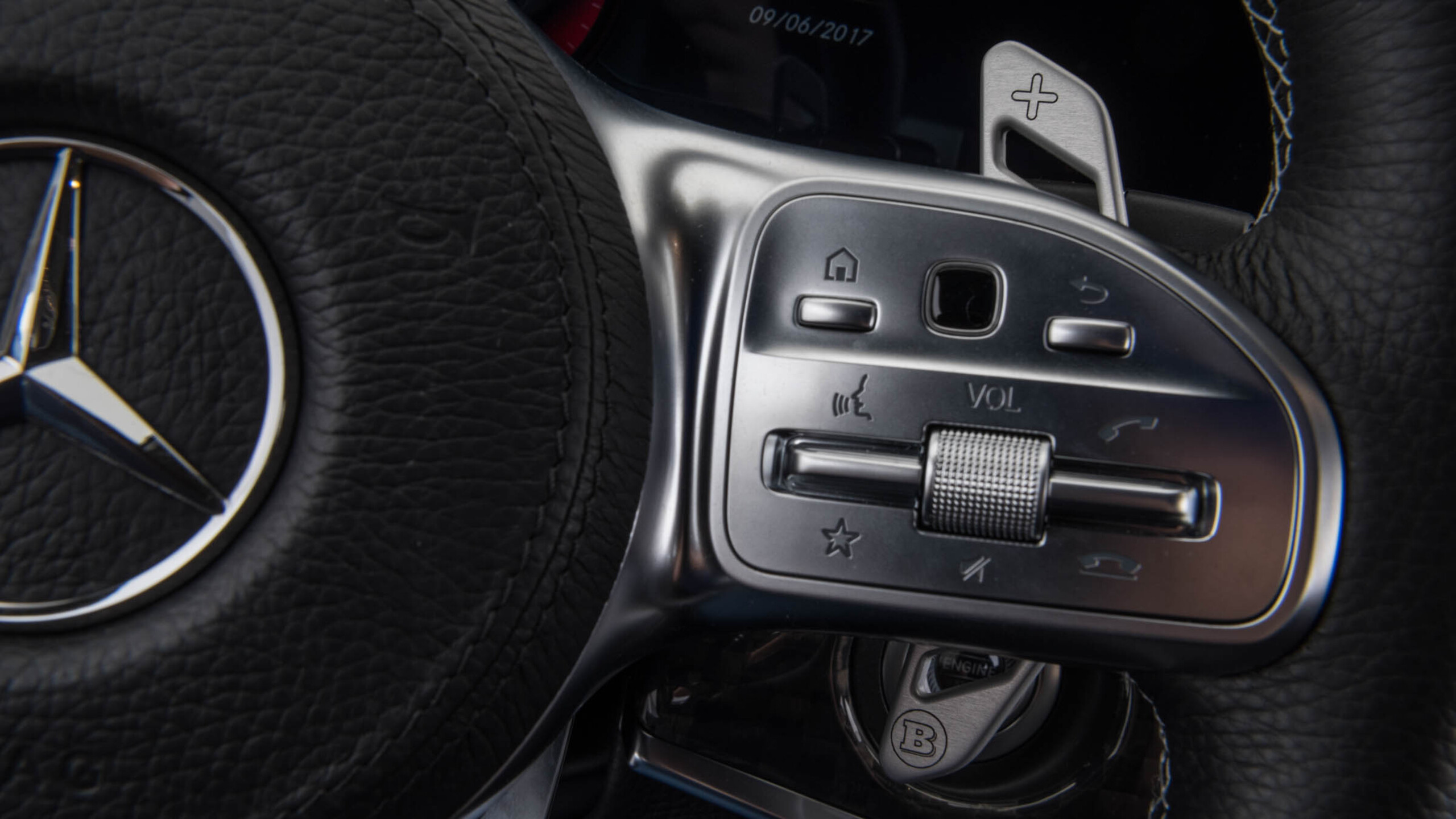 Matte Aluminum BRABUS RACE paddle shifters for Mercedes – C 217 – AMG S 63