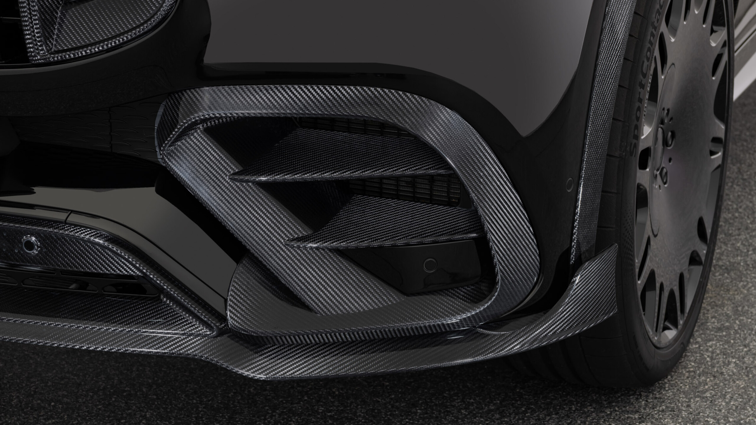 Carbon front fascia attachments for Mercedes – C 167 – AMG GLE 63