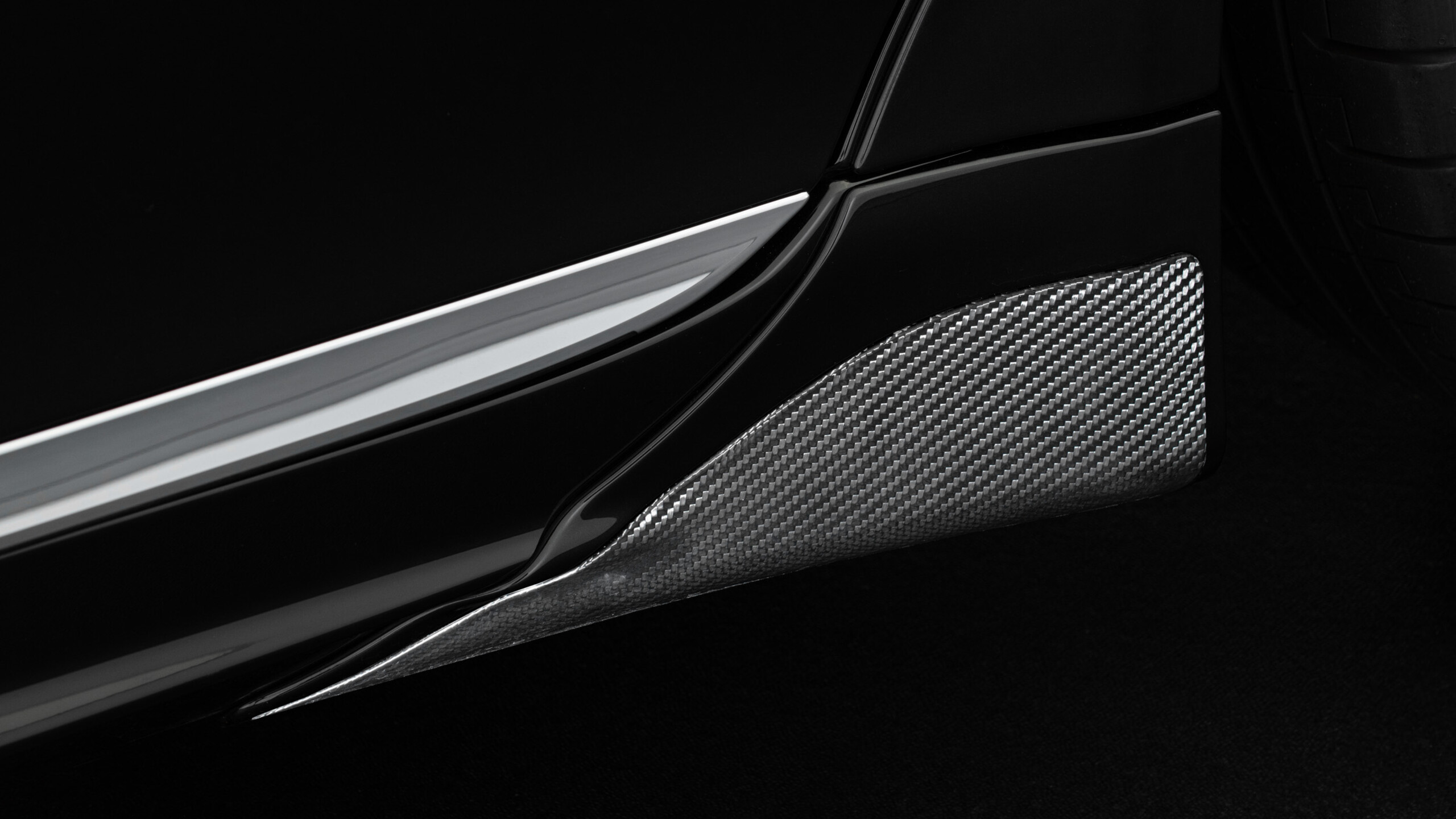 Carbon side skirt attachments for Mercedes – V 297 – EQS