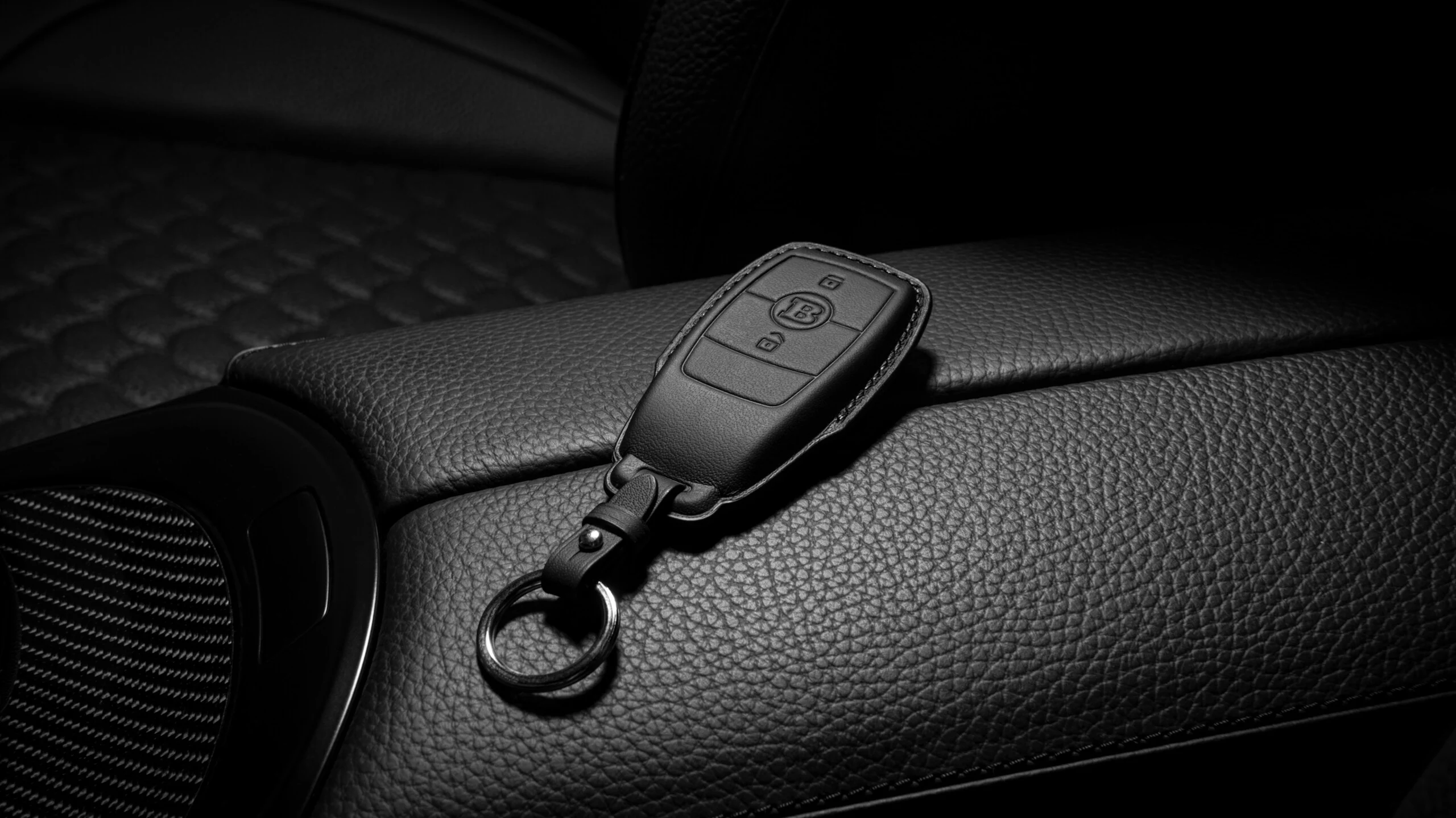 Leather key cover black for Mercedes – X 167 – Maybach GLS 600