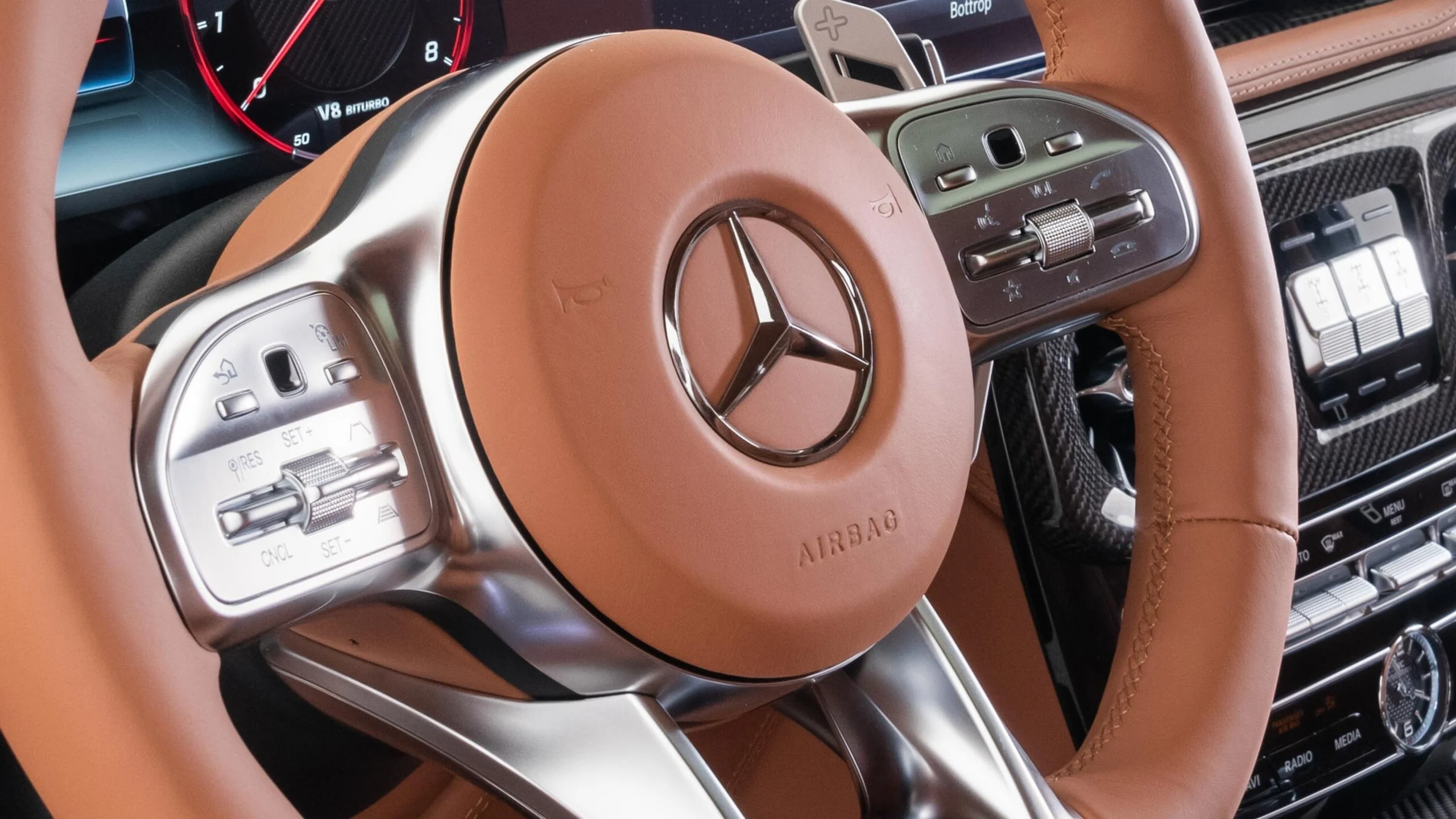 Leather steering wheel impact absorber for Mercedes – W 463A – G 350 – G 500