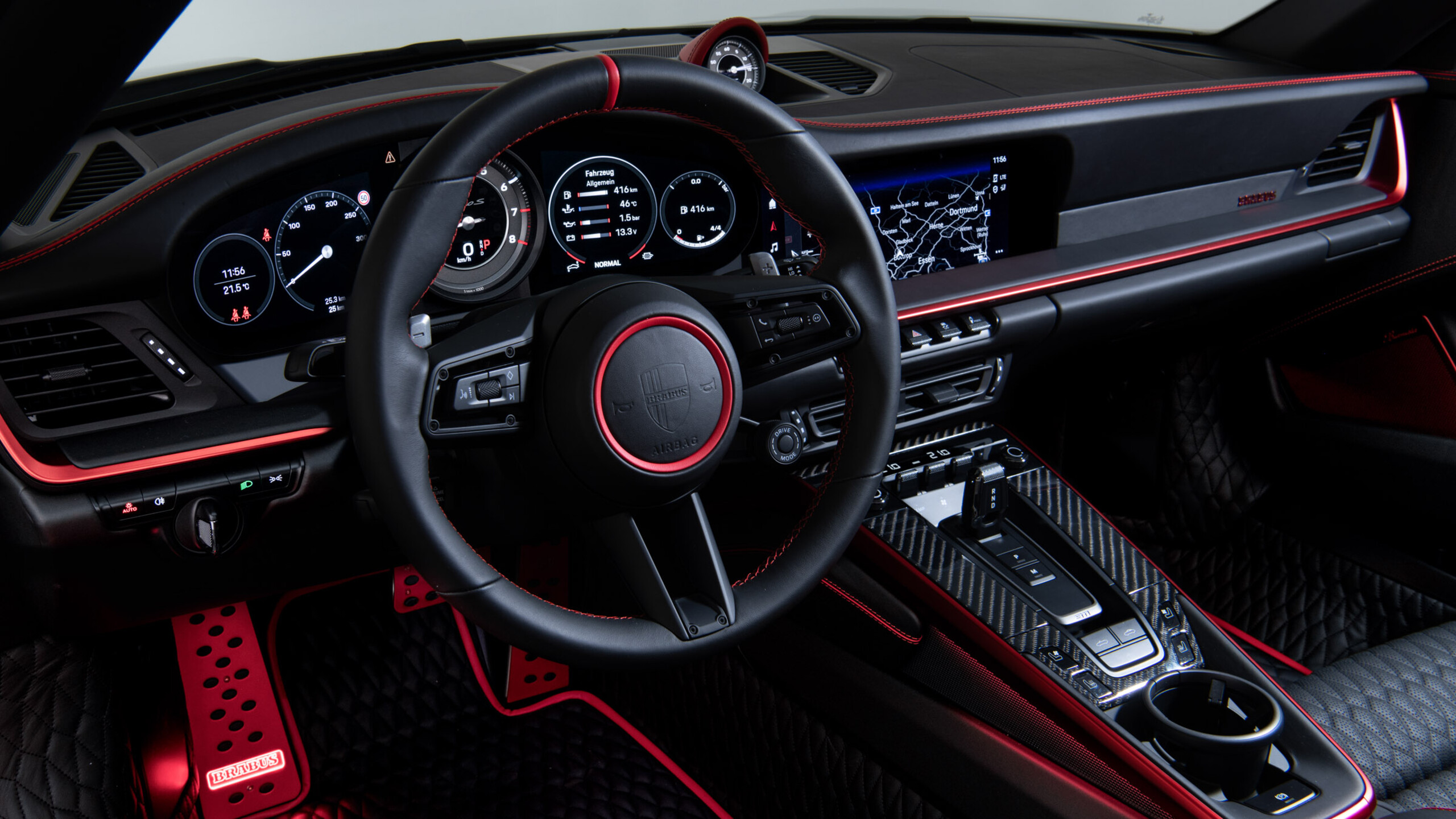 Leather steering wheel rim BRABUS based on Porsche 911 Turbo