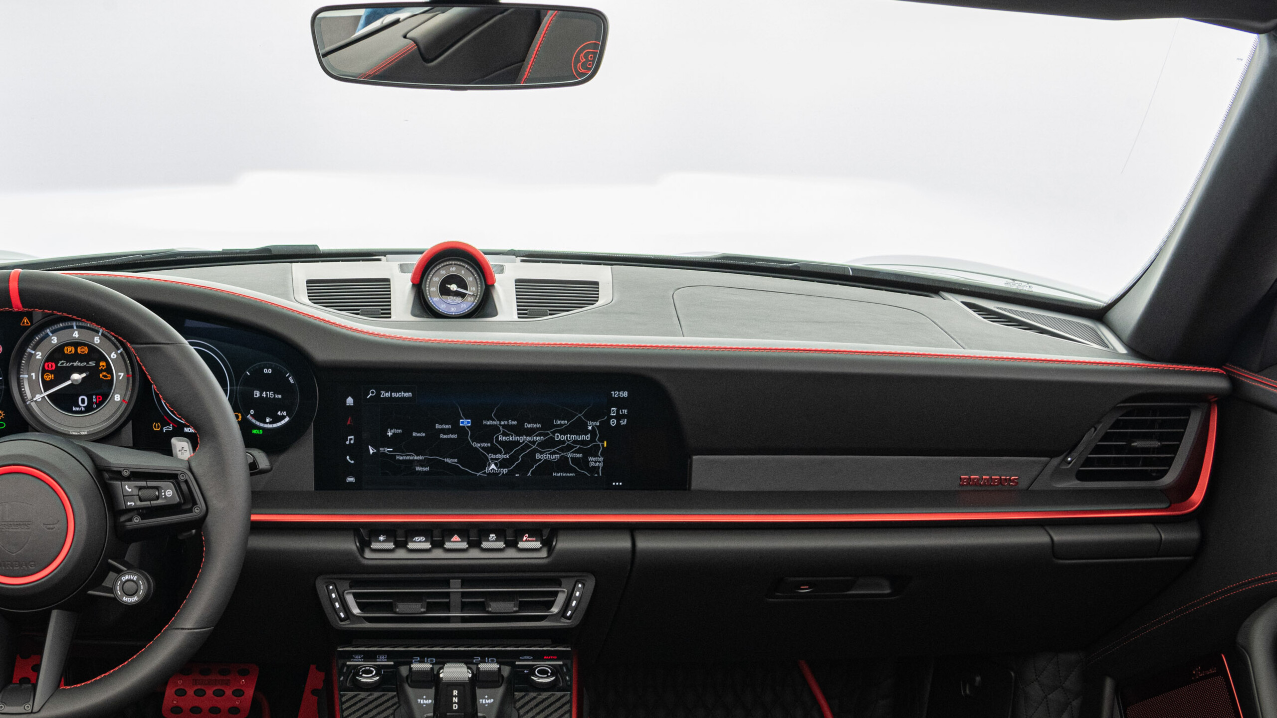 Leather upper section of dashboard BRABUS based on Porsche 911 Turbo