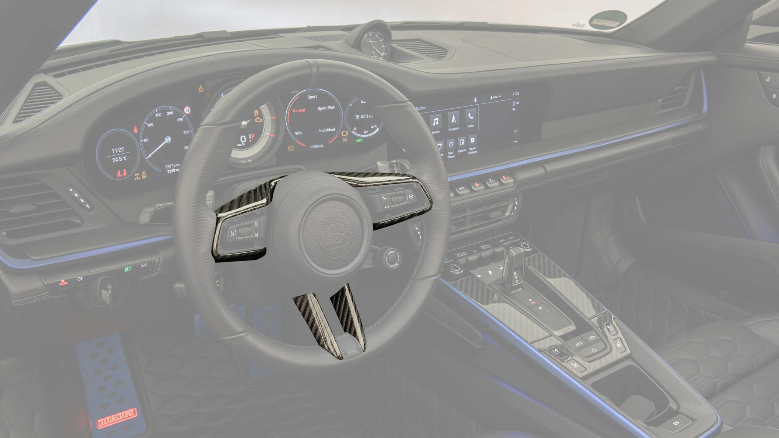 Signature Carbon Steering Wheel Clasp BRABUS based on Porsche 911 Turbo