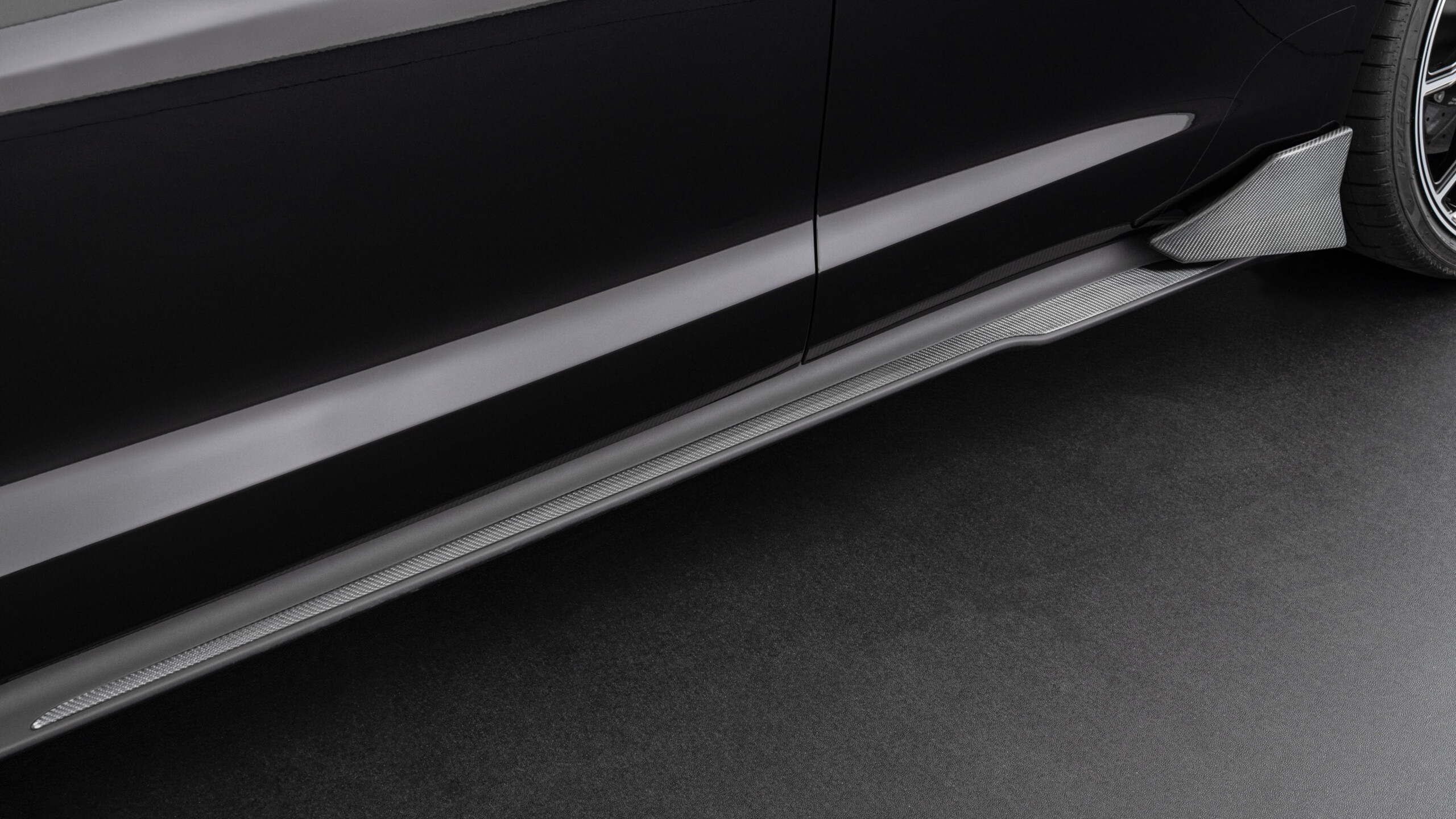 Carbon side skirt attachments BRABUS based on Porsche Taycan