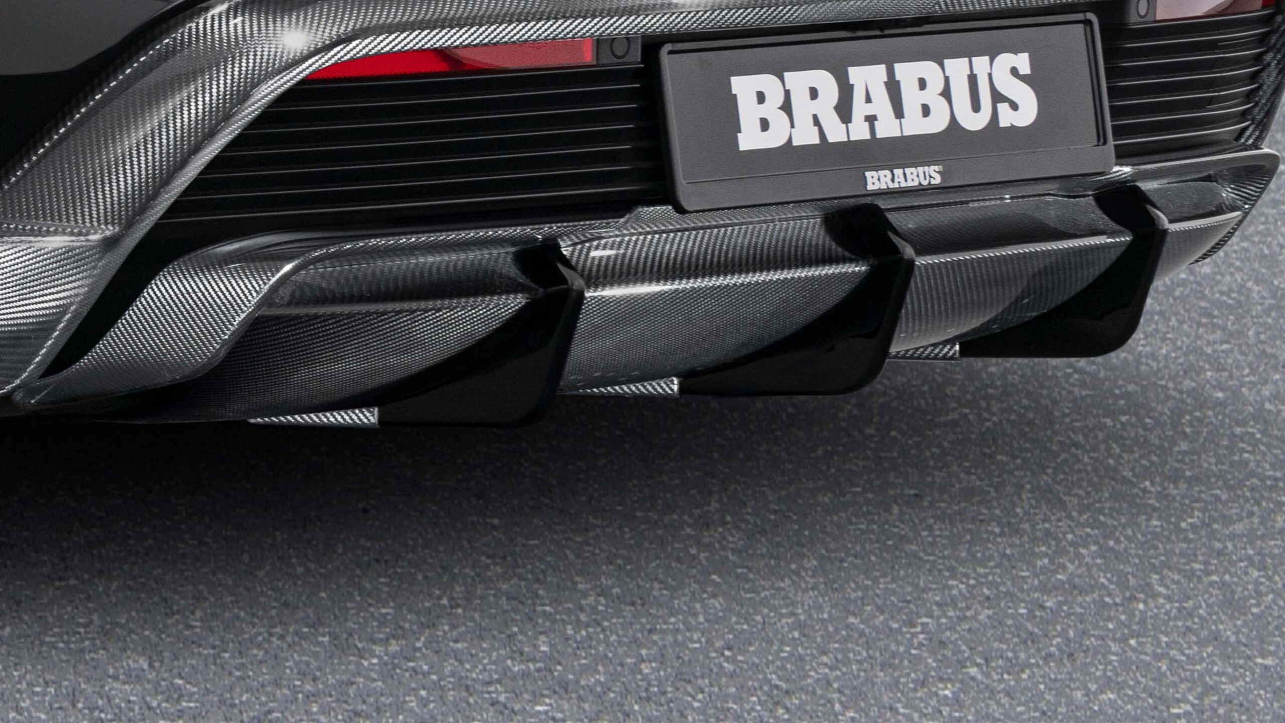 Carbon rear skirt insert BRABUS based on Porsche Taycan