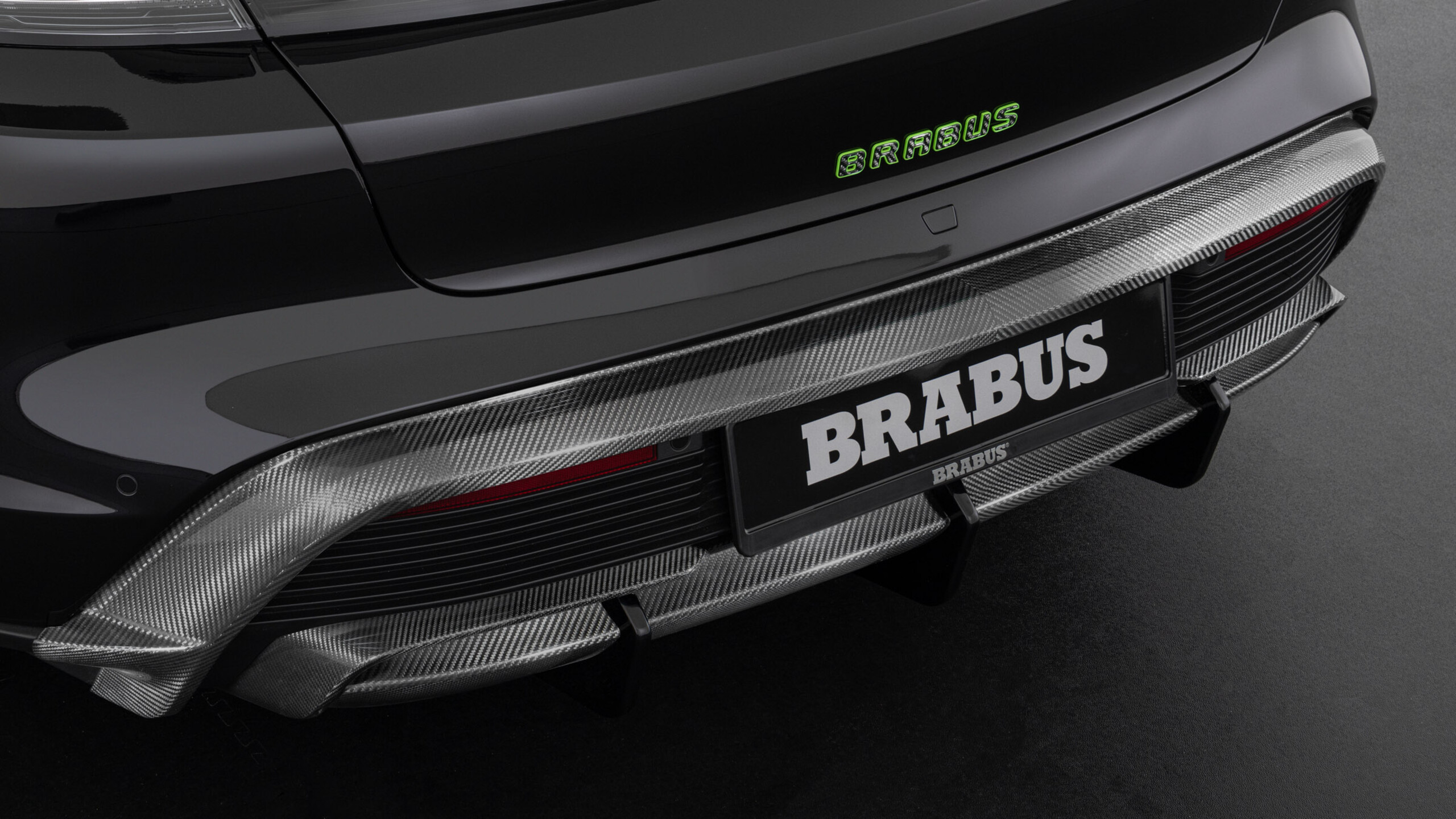 Carbon rear skirt attachment BRABUS based on Porsche Taycan