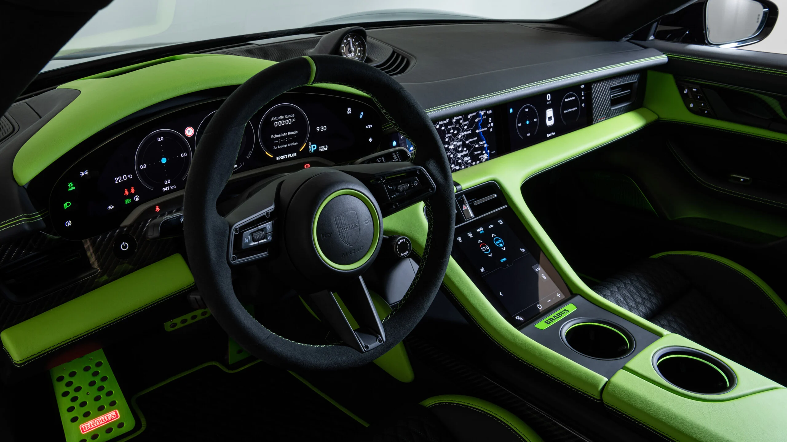 Leather steering wheel rim BRABUS based on Porsche Taycan