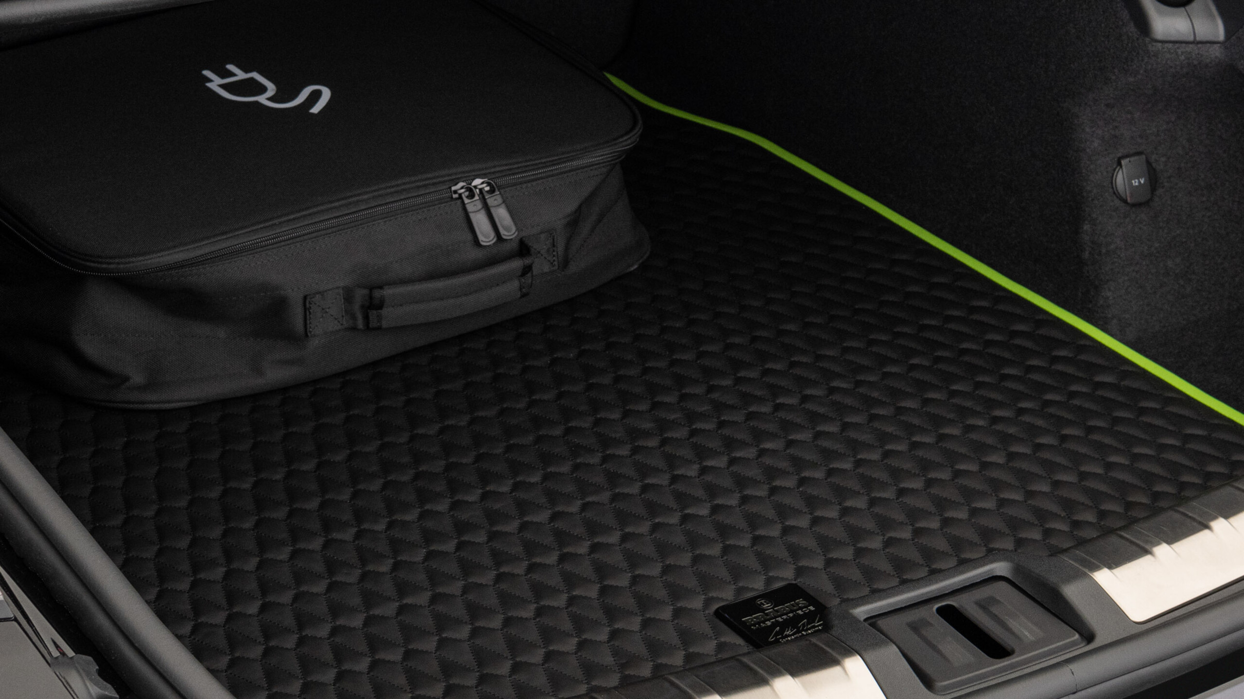 Leather trunk mat quilted BRABUS based on Porsche Taycan