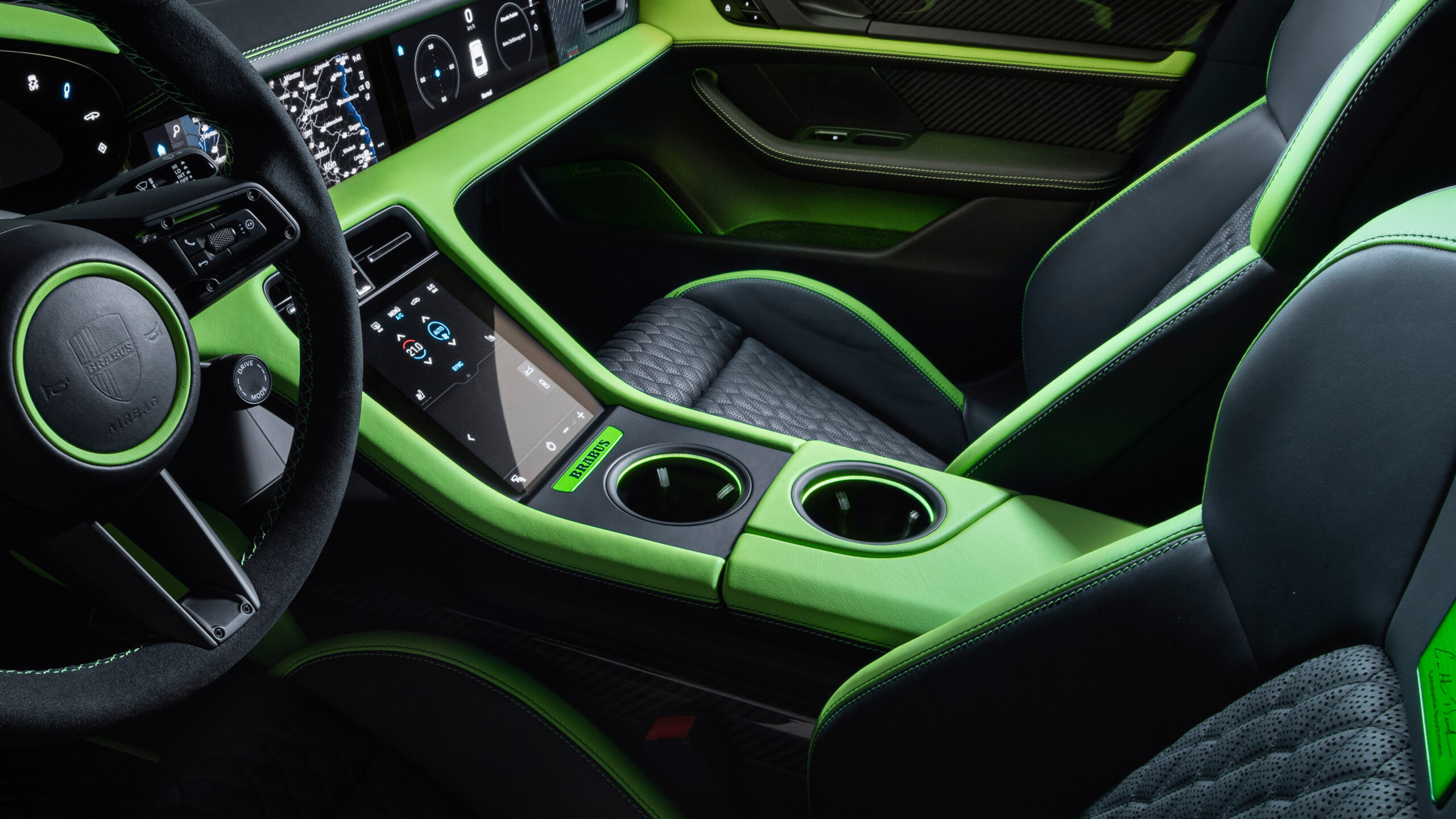 Leather center console BRABUS based on Porsche Taycan