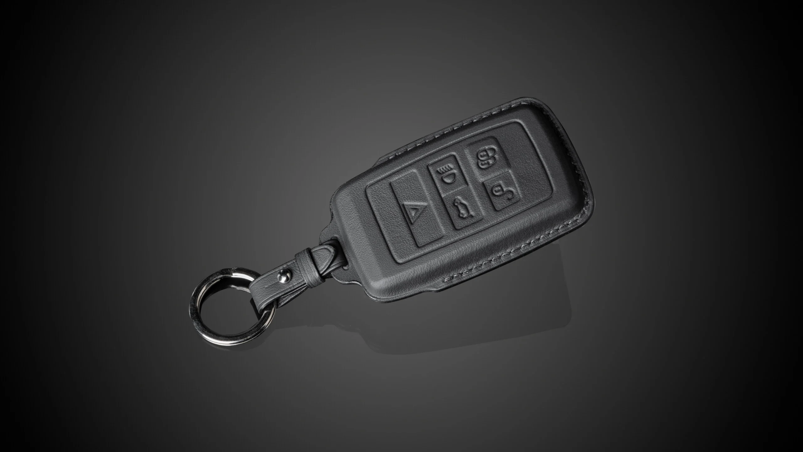 Чохол для ключа зі шкіри, чорний на базі Range Rover