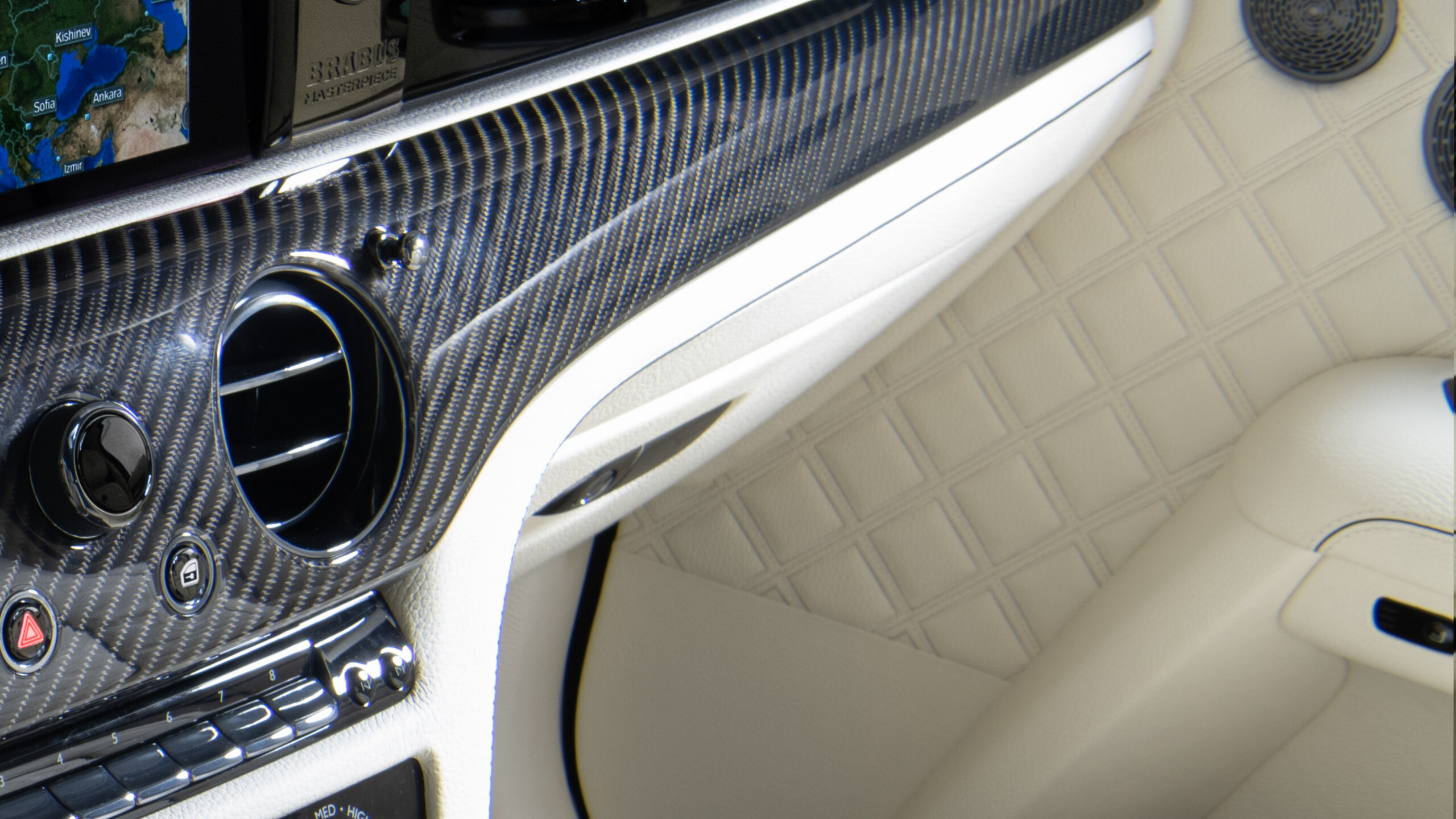Leather dashboard underpaneling BRABUS based on Rolls – Royce Ghost