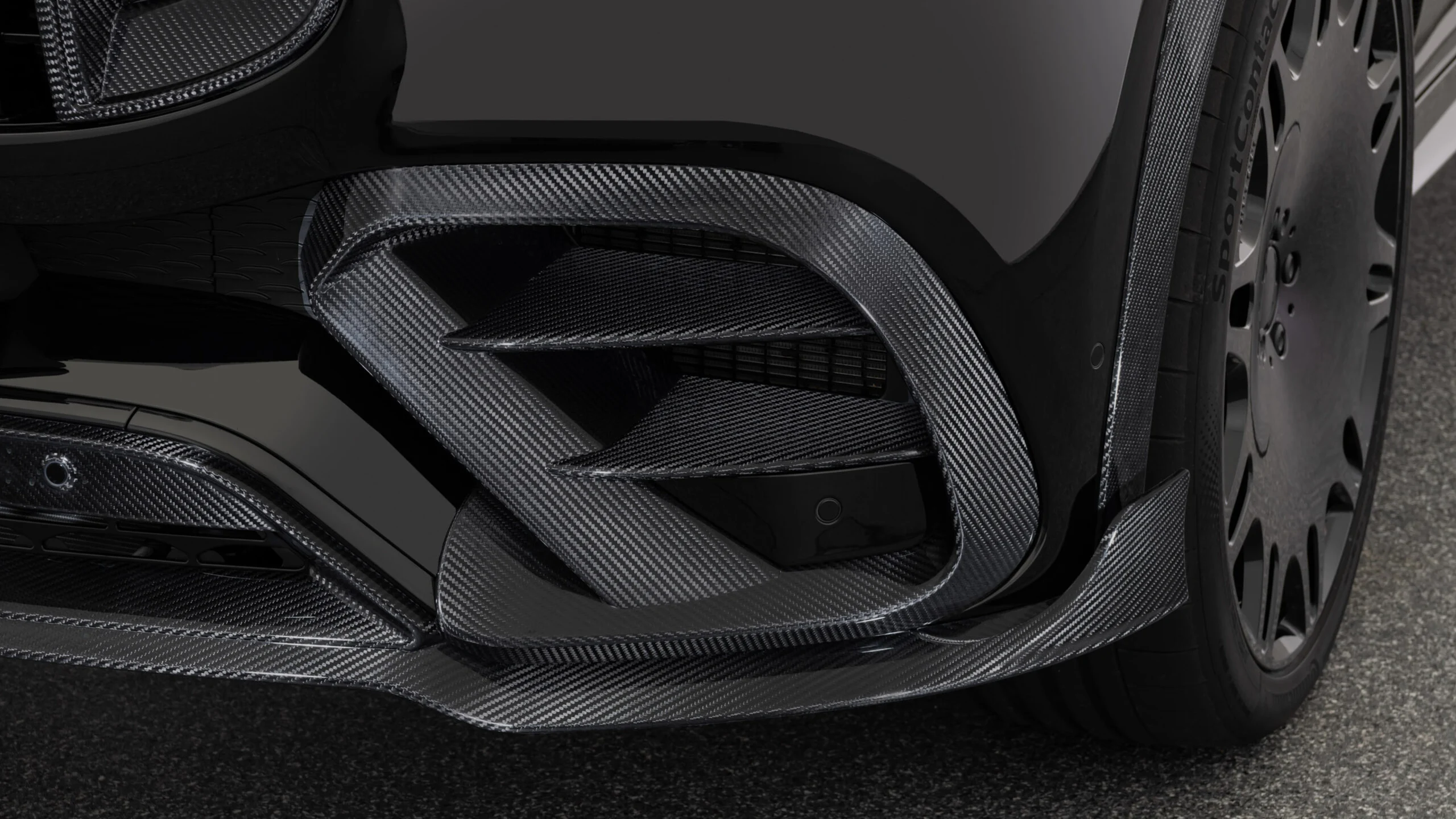 Carbon front fascia attachments for Mercedes – X 167 – AMG GLS 63
