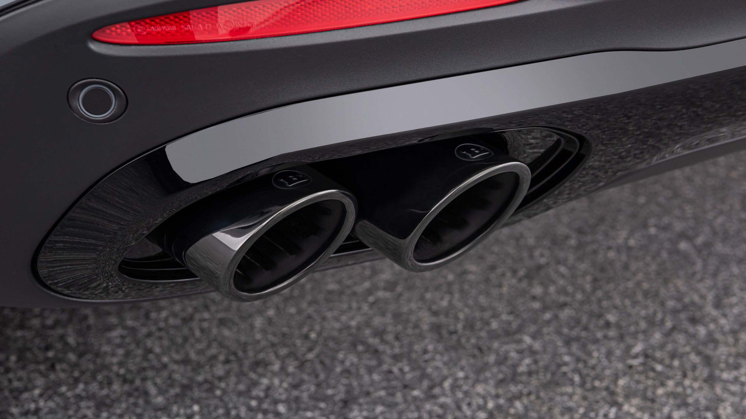 Chrome exhaust tips black for Mercedes – X 167 – AMG Line
