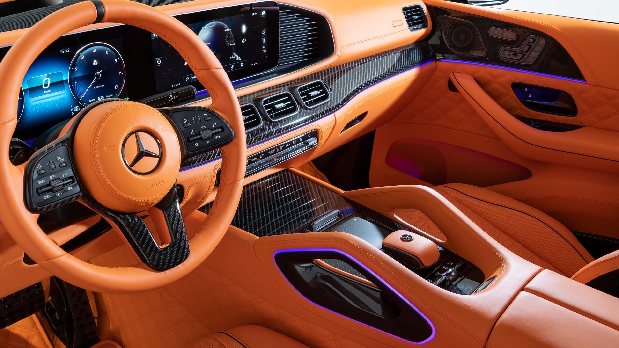 Leather centre console for Mercedes – X 167 – Maybach GLS 600