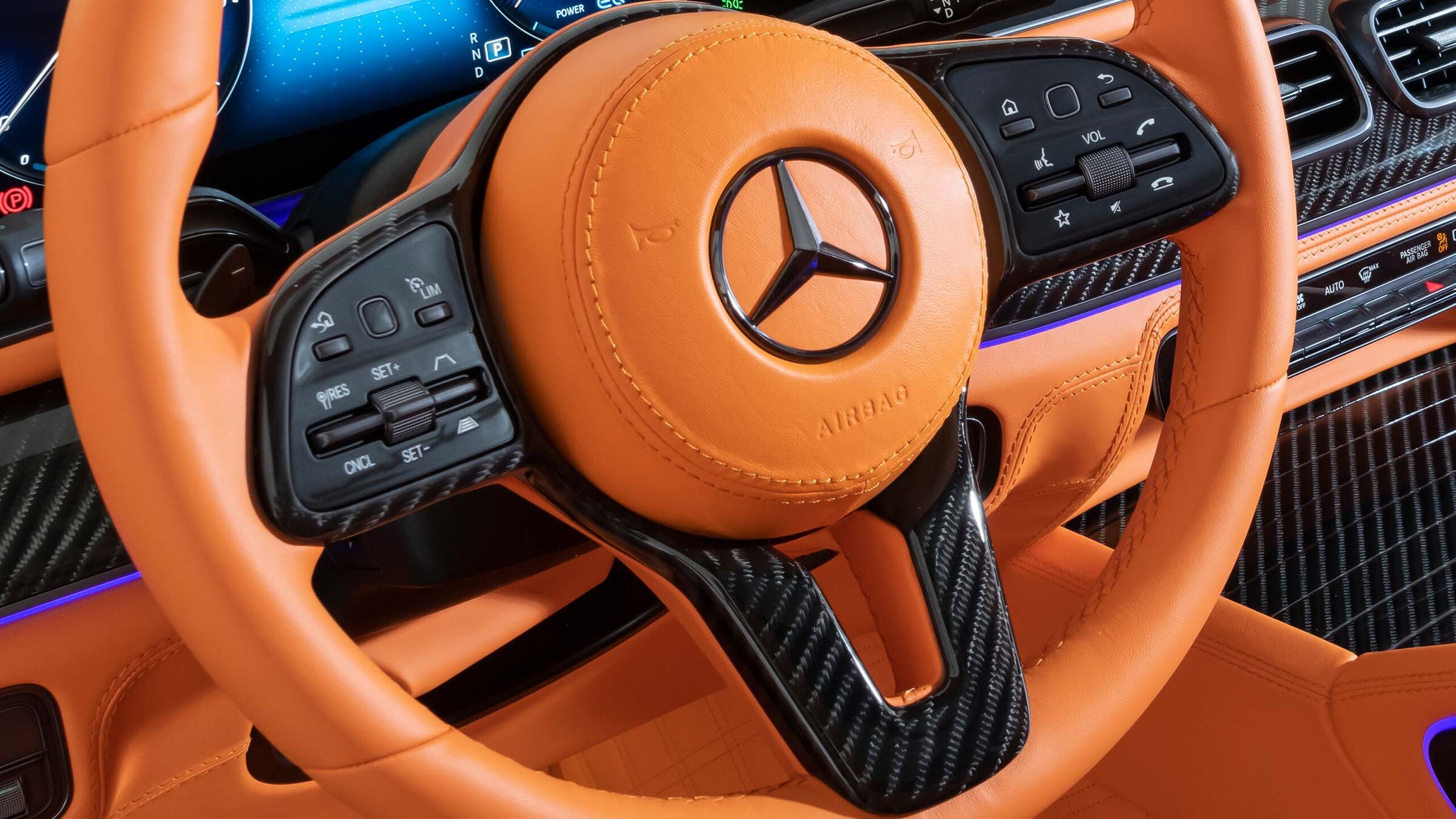 Carbon spoke for steering wheel for Mercedes – X 167 – Maybach GLS 600