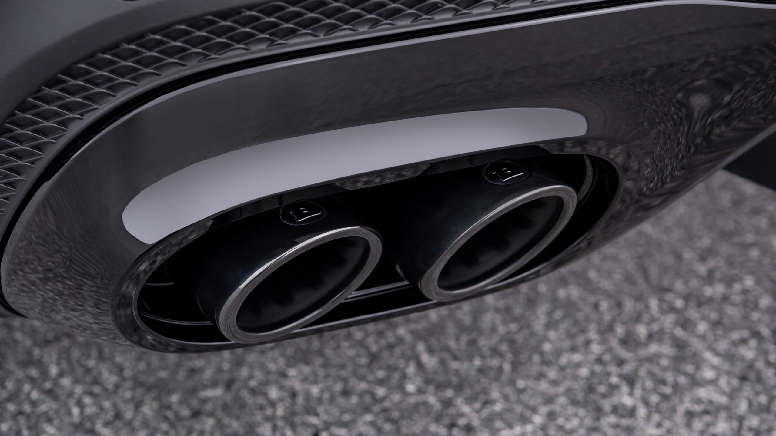 black chrome tailpipe insert for Mercedes – X 247 – GLB 250 | AMG Line