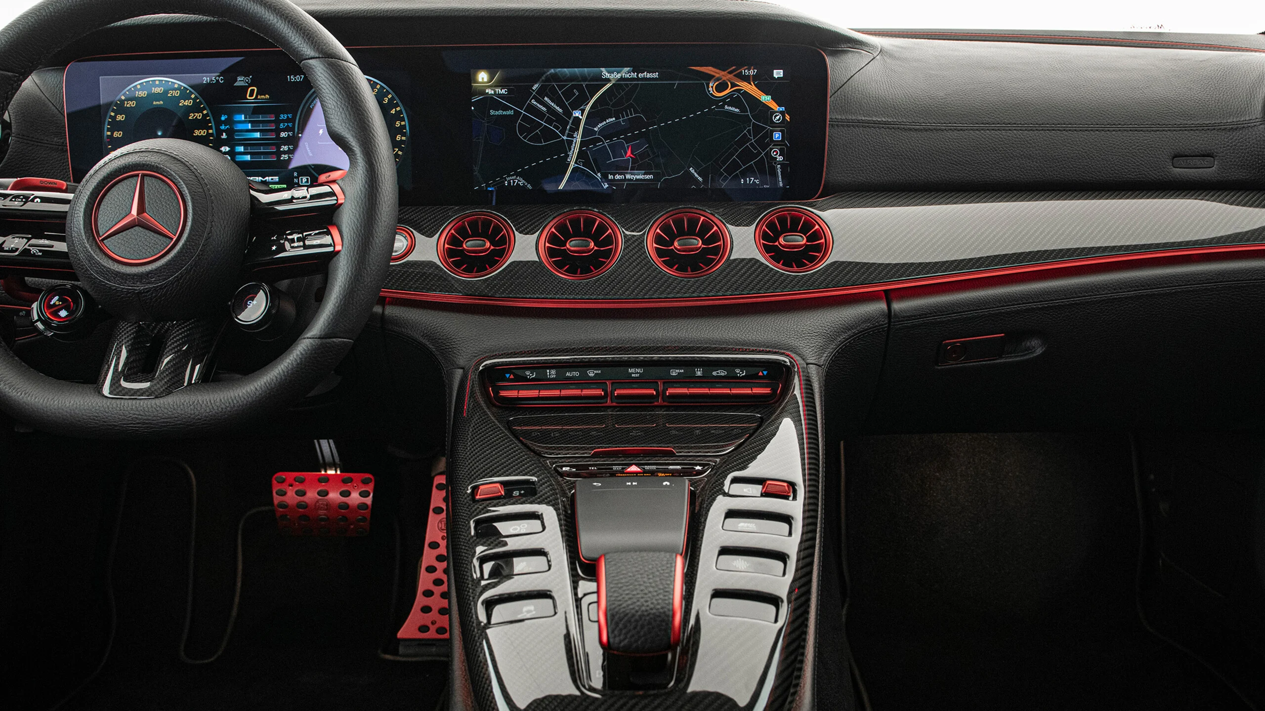 Leather centre console for Mercedes – X 290 – AMG GT 63 Facelift