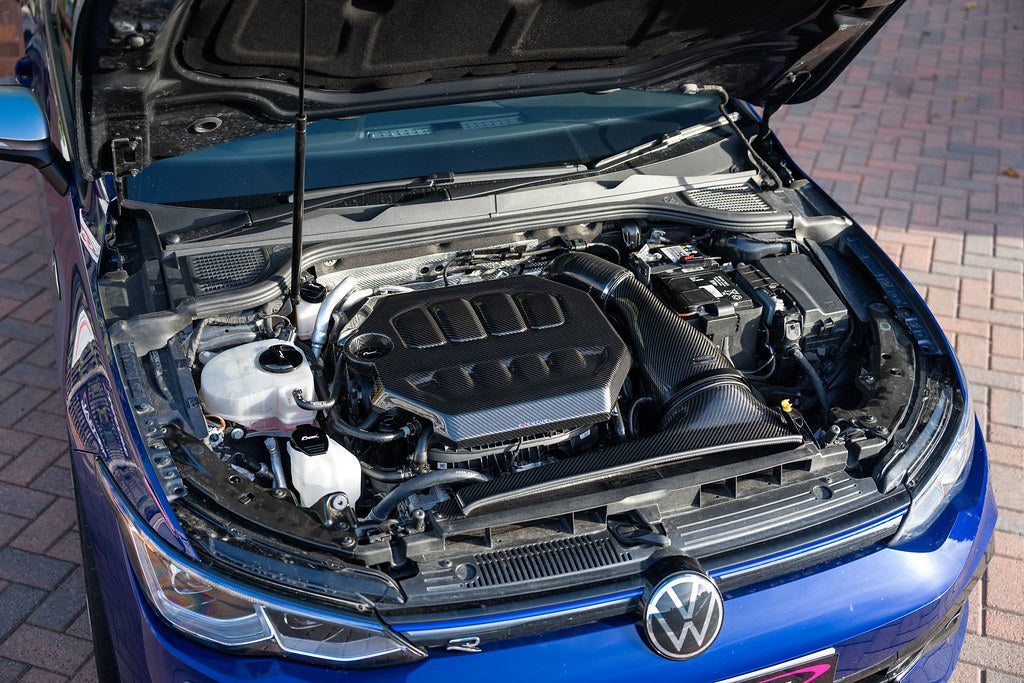 Карбонова кришка двигуна (глянець) для VW Golf MK8 2019 thumbnail 6