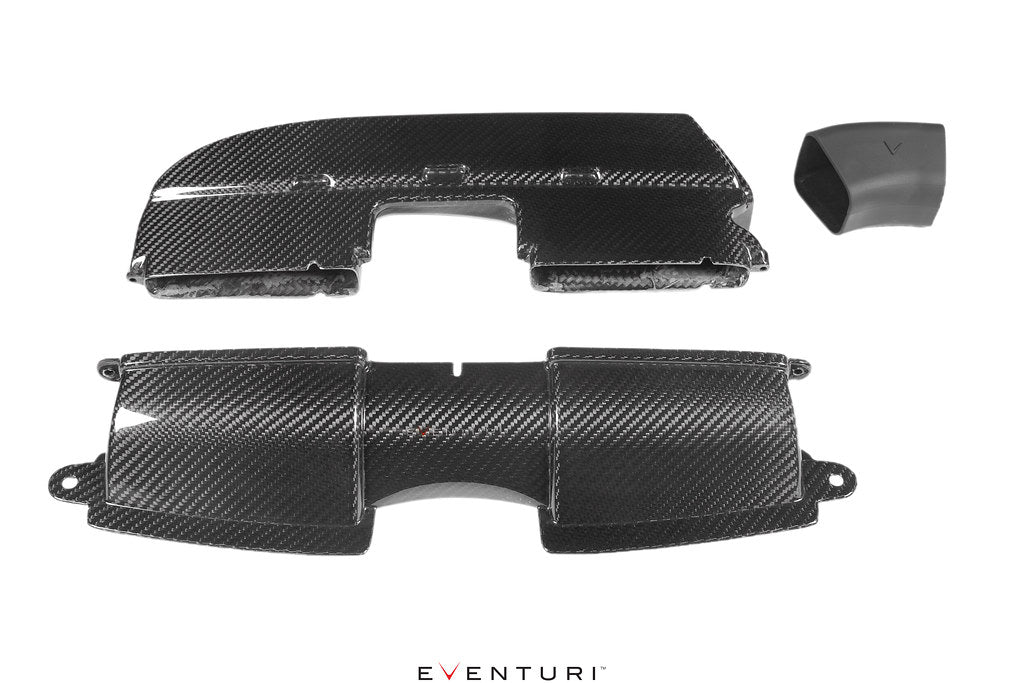 Glossy Carbon Fiber Plenum and Cowl Cover Set for BMW E92 M3