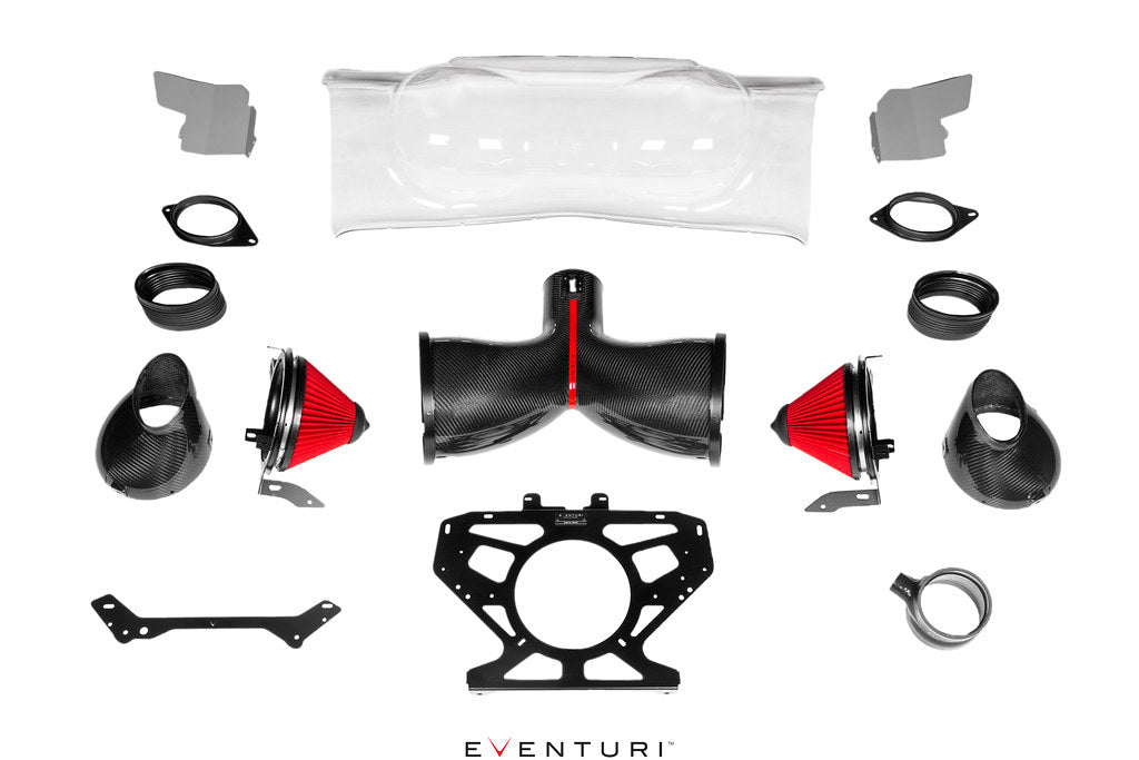Eventuri Carbon Fiber Intake System with Clear Lid for CHEVROLET Corvette C8