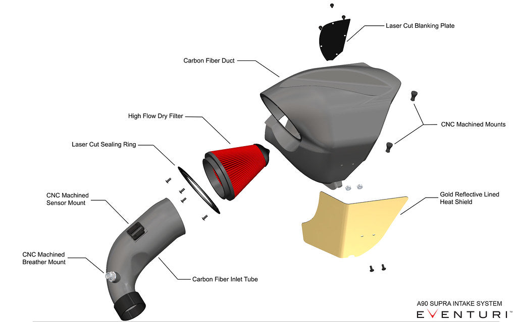 Carbon Fiber Intake System for TOYOTA MK5 2.0 B48 thumbnail 3