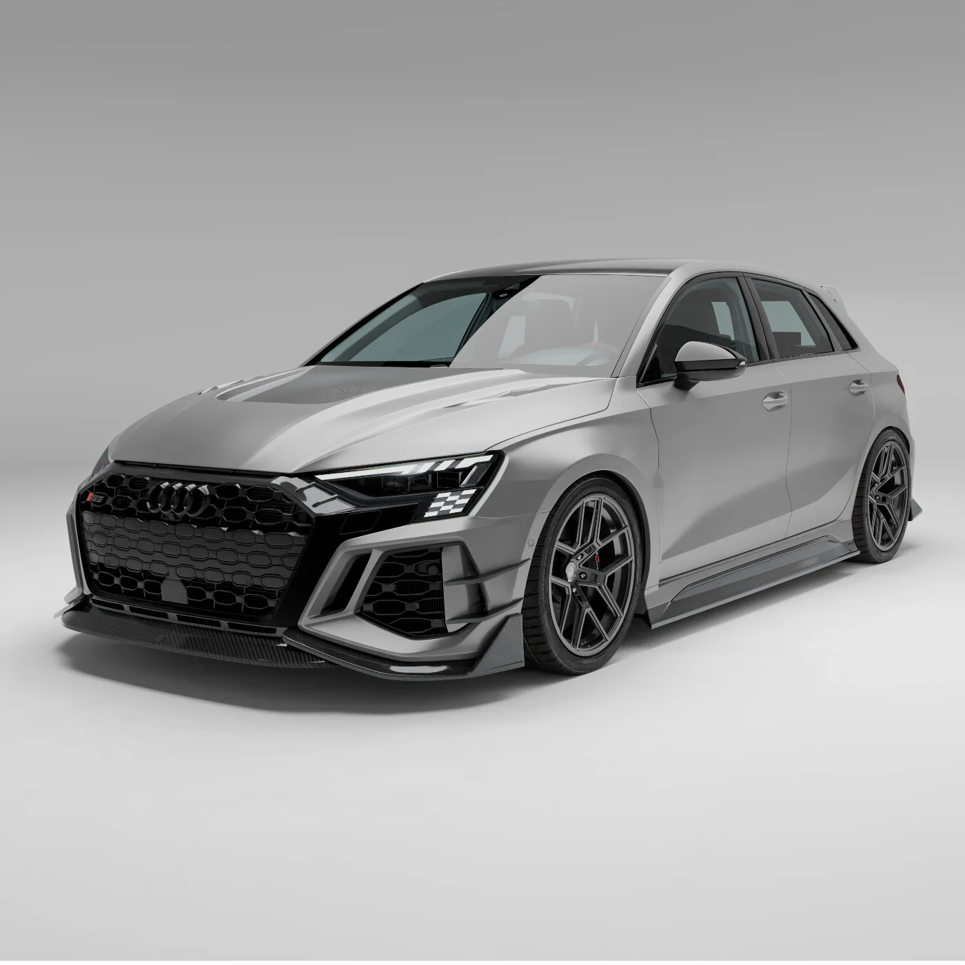 Карбонові канарди переднього бампера для Audi RS3 8Y Limousine Sportback 2021-2023 thumbnail 8