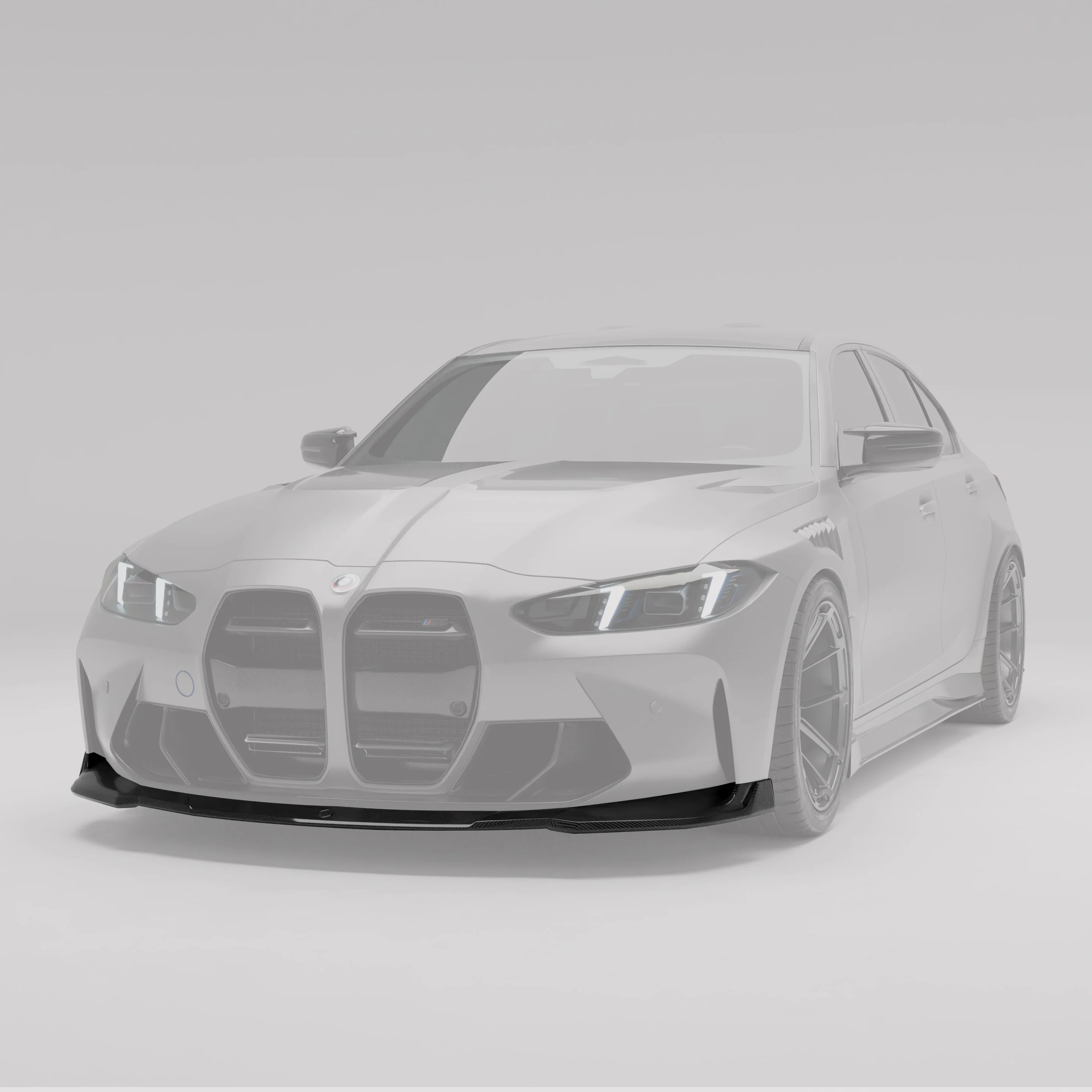 3 Pieces Carbon Fiber Front Lip for BMW G80 G81 M3 G82 G83 M4 - Image 1