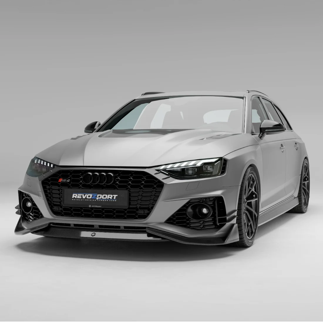 Карбоновий передній спліттер для Audi RS4 B9.5 Avant thumbnail 2