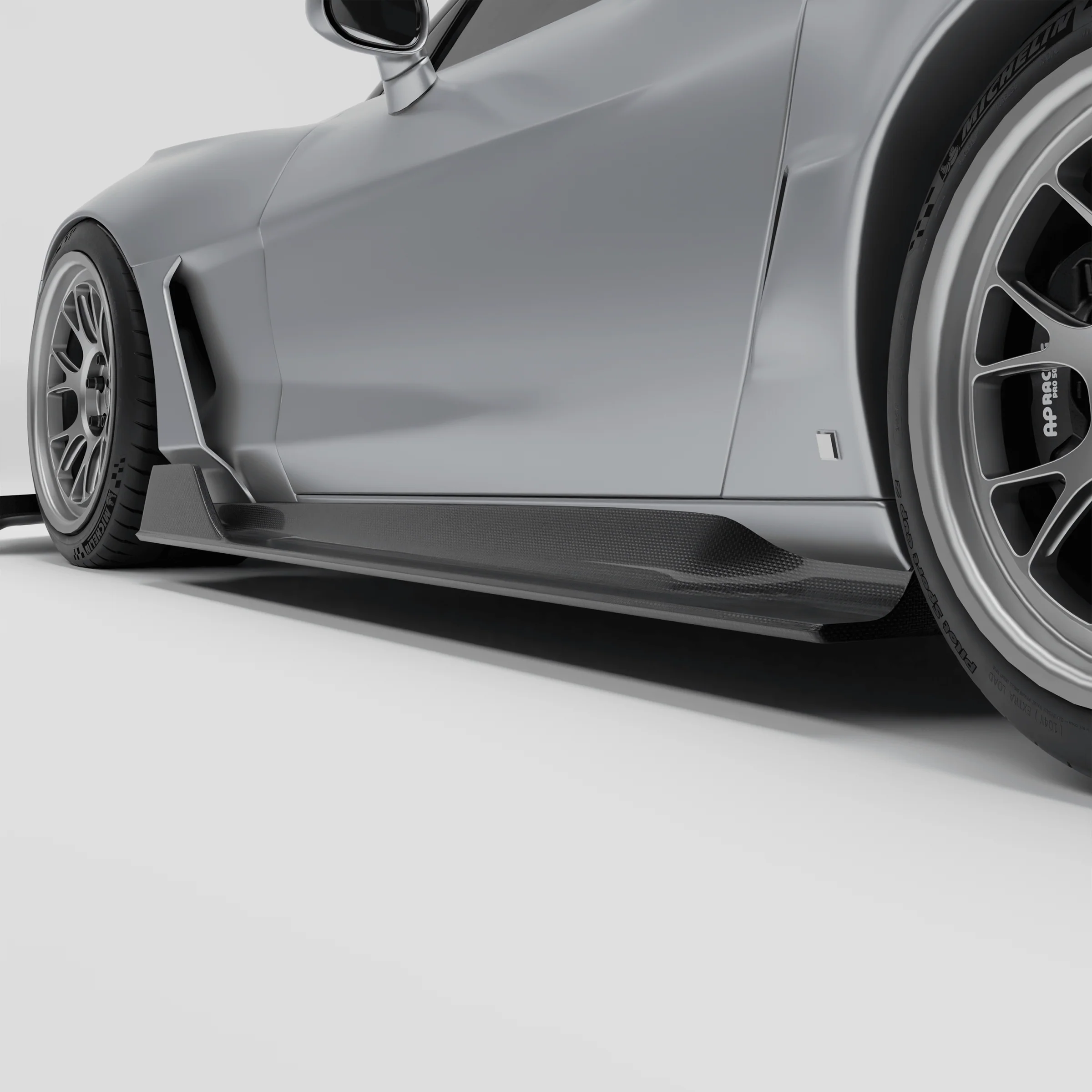Carbon Fiber Side Skirts for Chevrolet Corvette C6 ZR1 - Image 1