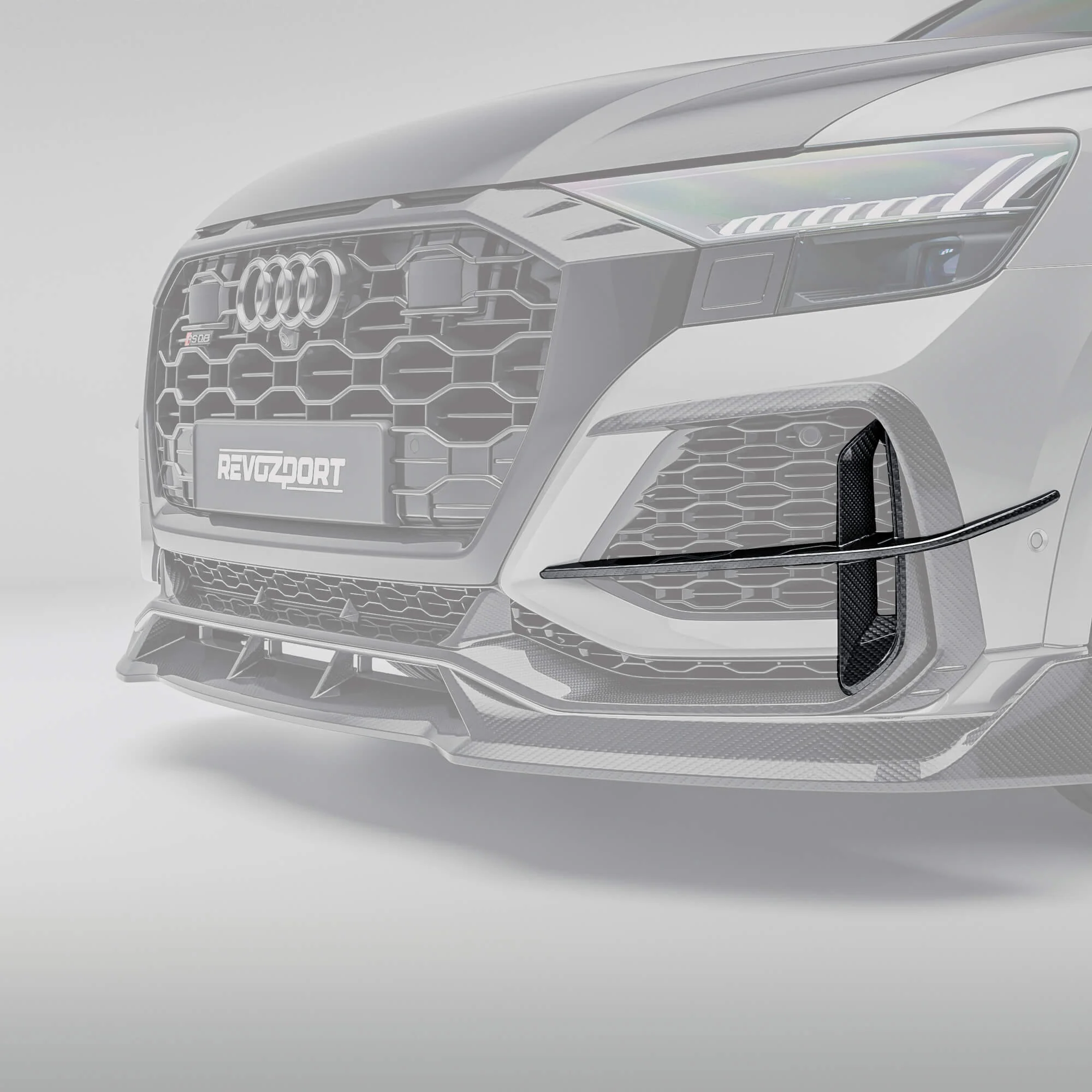 Карбонові канарди переднього бампера для Audi RSQ8 thumbnail 2
