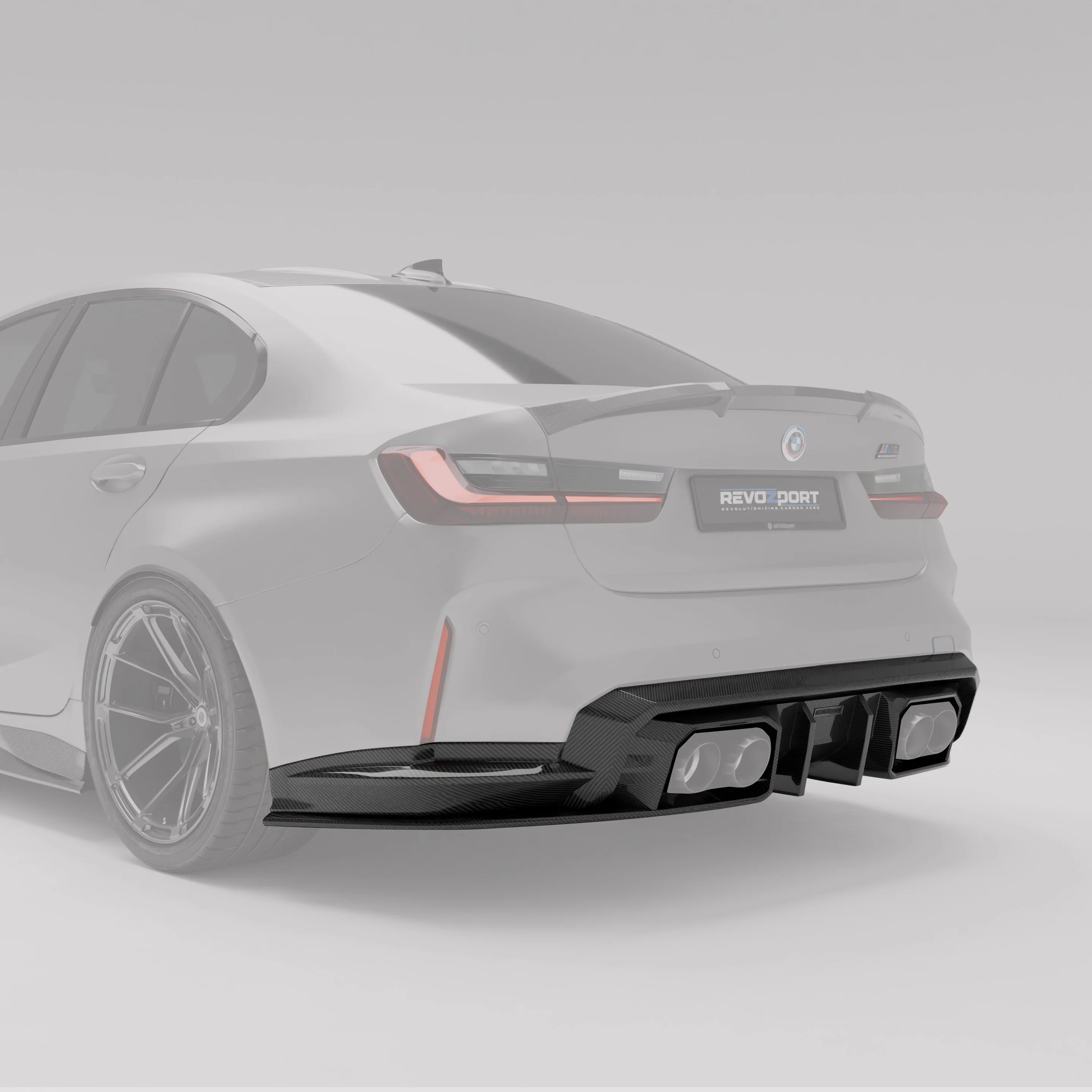 6 Pieces Carbon Fiber Rear Diffuser for BMW G80 G81 M3 - Image 1