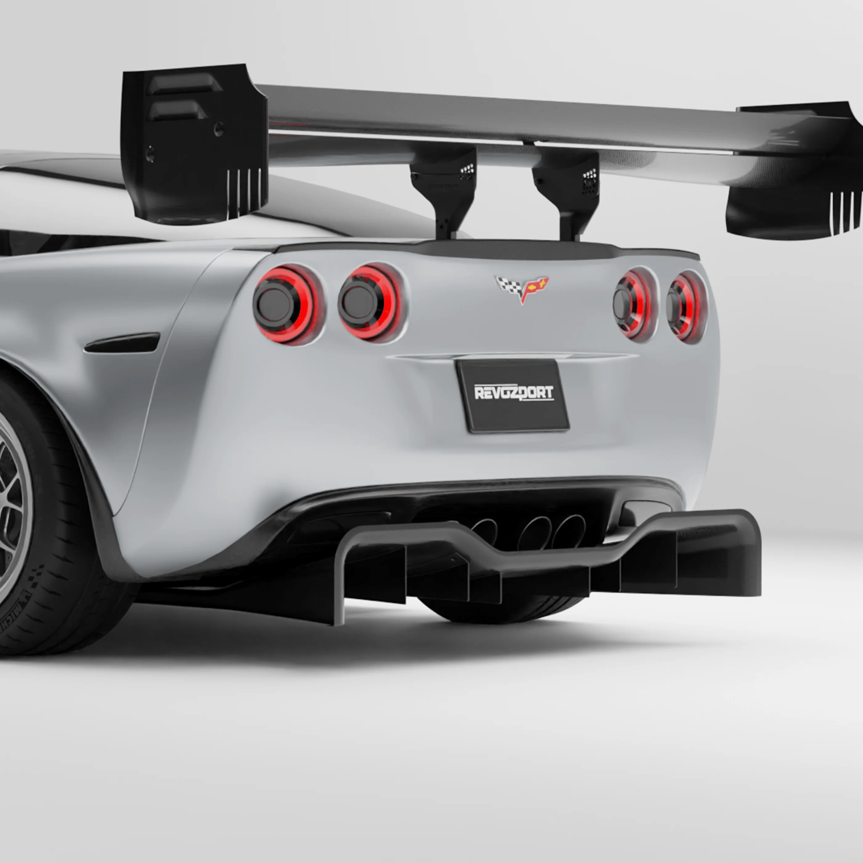 Carbon Fiber Rear Diffuser for Chevrolet Corvette C6 Base/ZR1