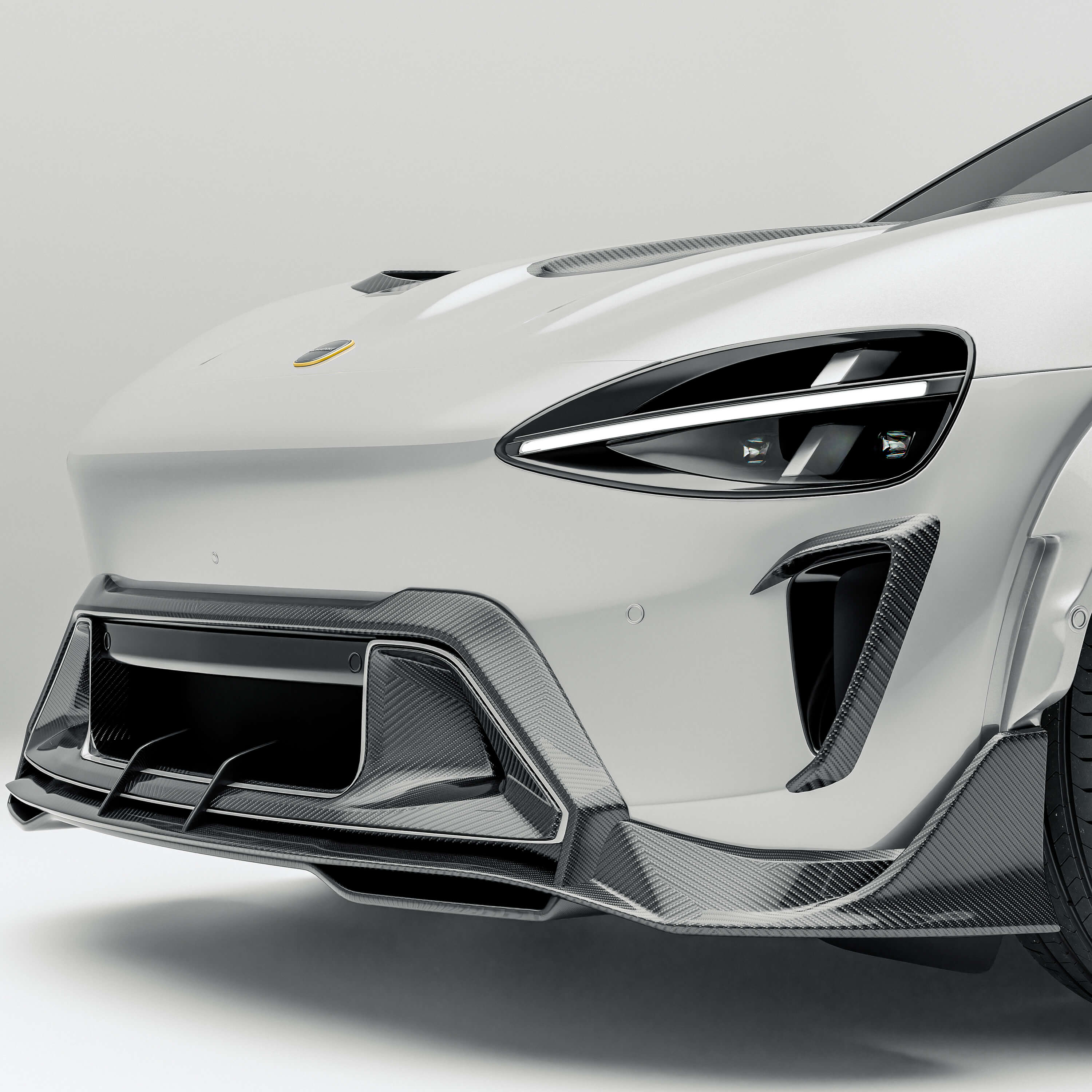 Carbon Fiber Front Bumper Canards for Xiaomi YU7 thumbnail 2