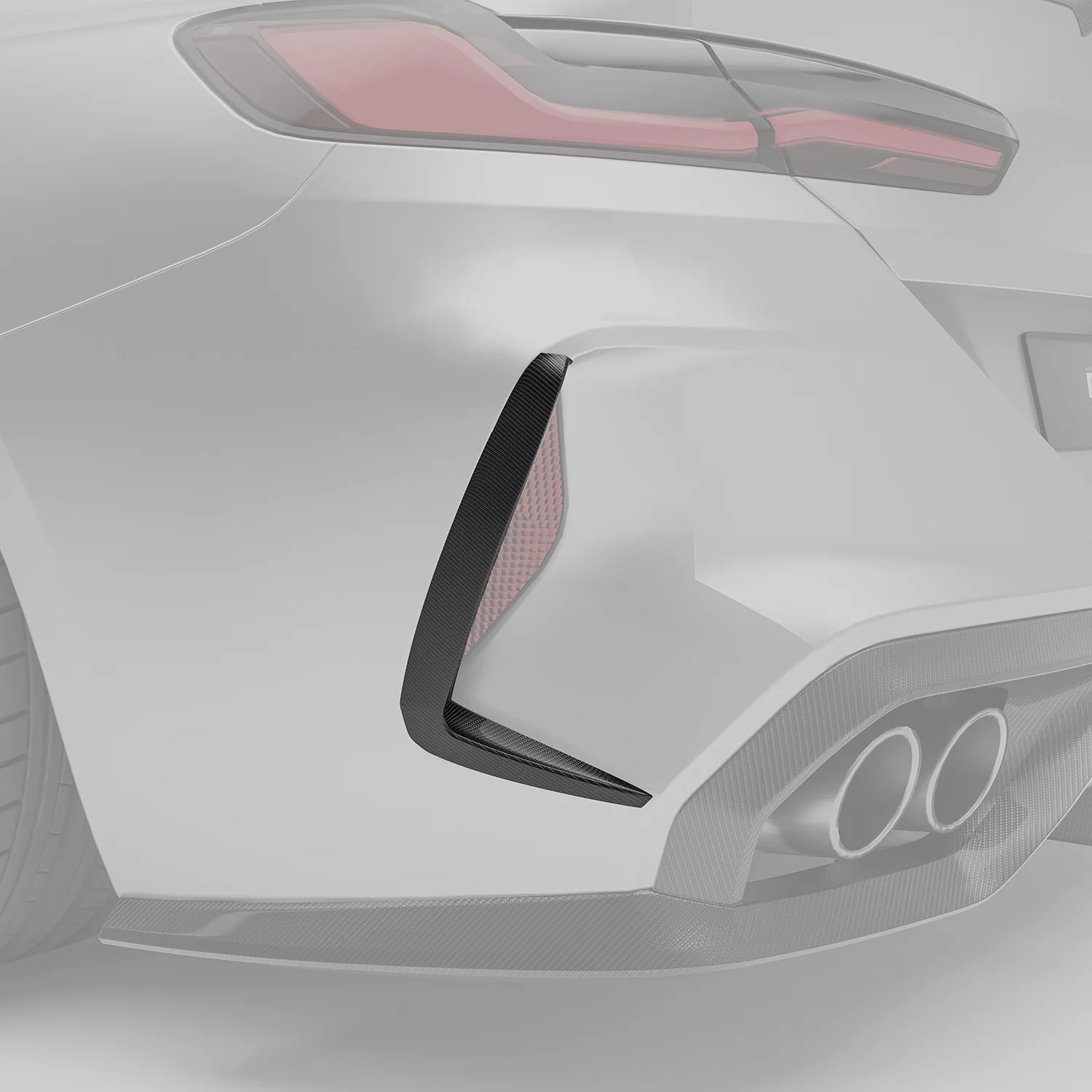 Carbon Fiber Rear Bumper Canards for BMW F93 M8 - Image 1