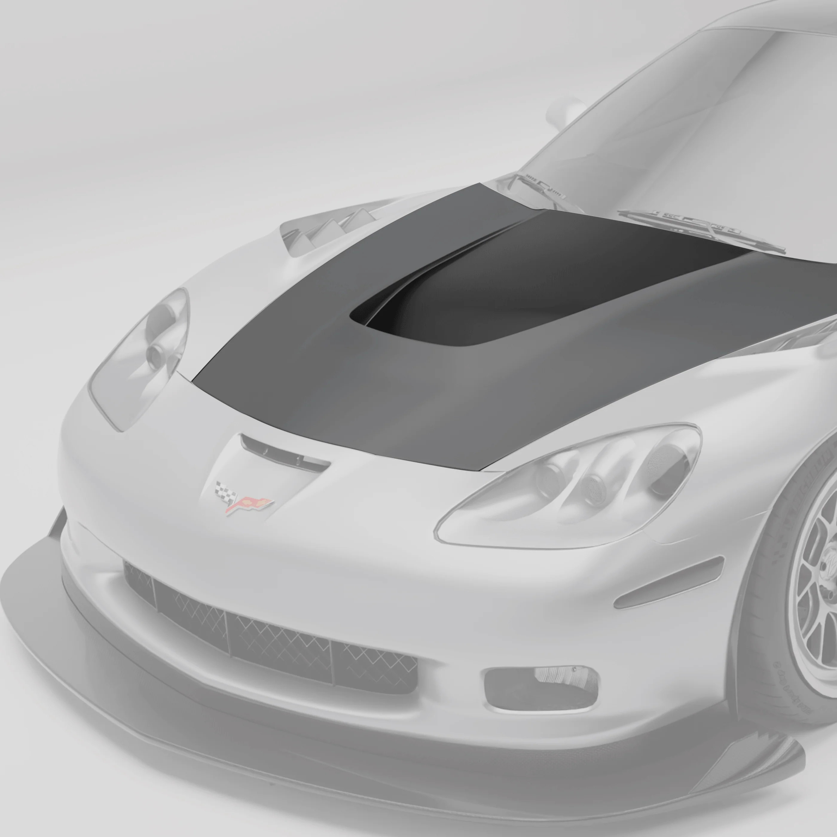 Carbon Fiber Hood for Chevrolet Corvette C6 Base/ZR1 thumbnail 2