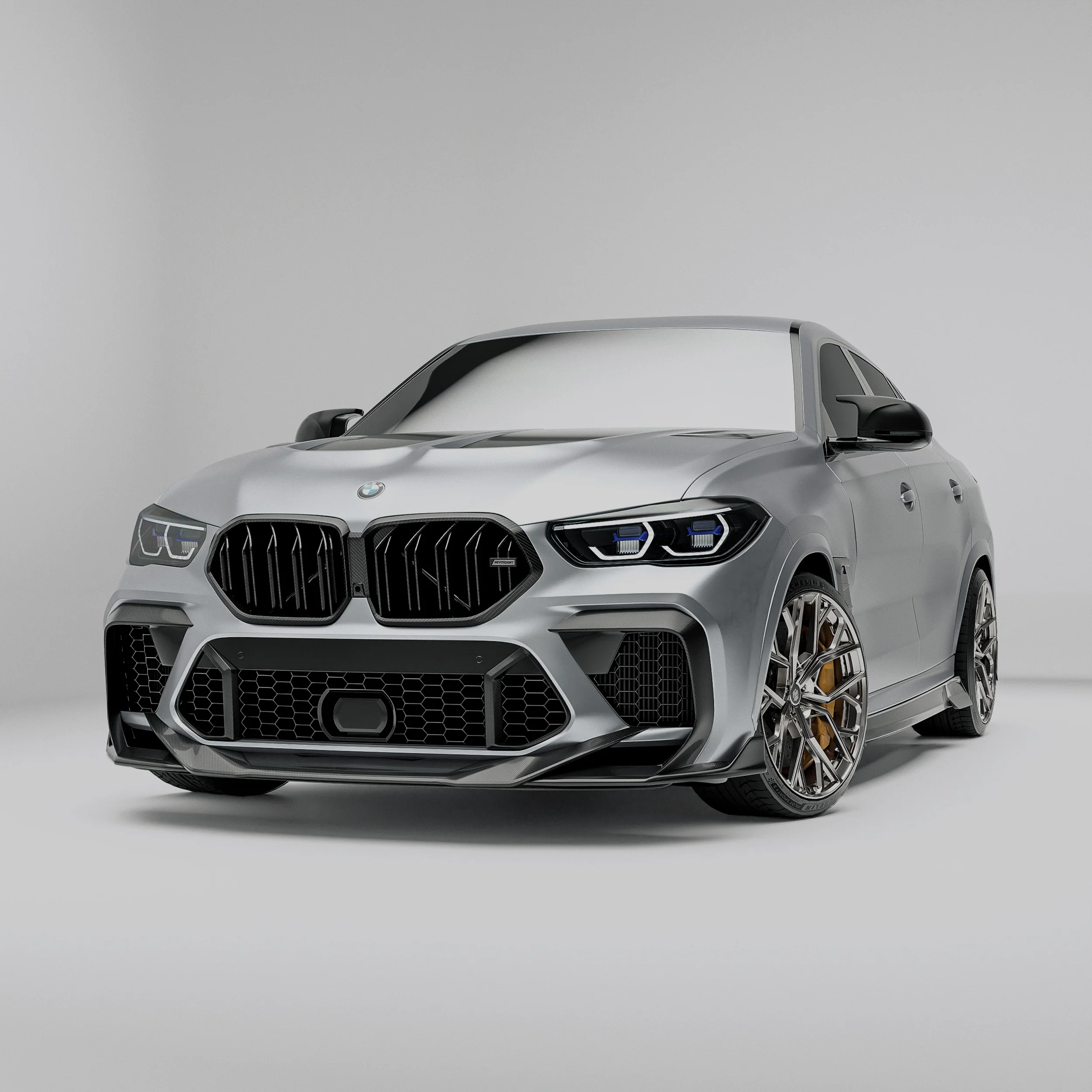 Карбонова передня губа для BMW X6M F96 thumbnail 2