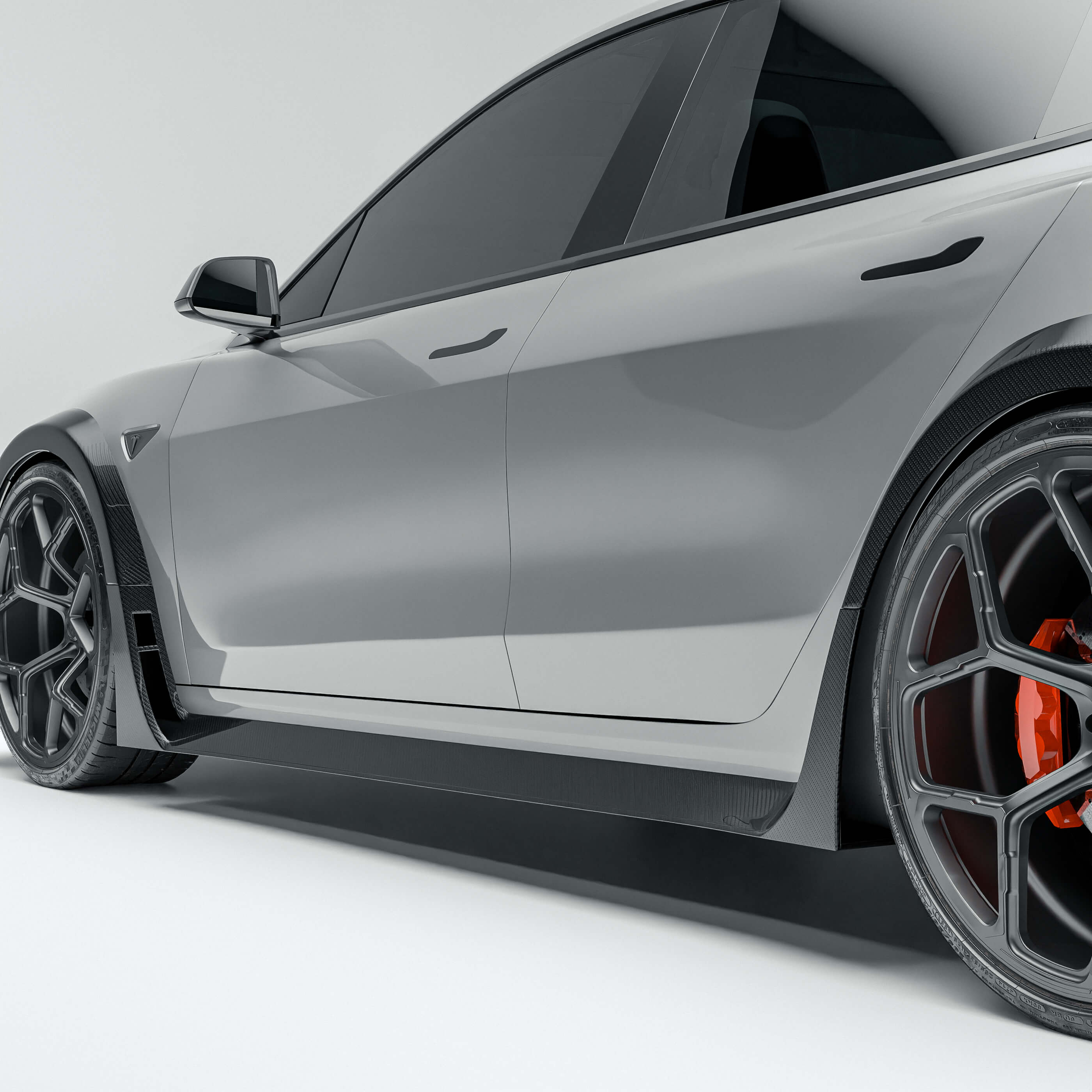 Carbon Fiber Side Skirts for Tesla Model 3 thumbnail 2