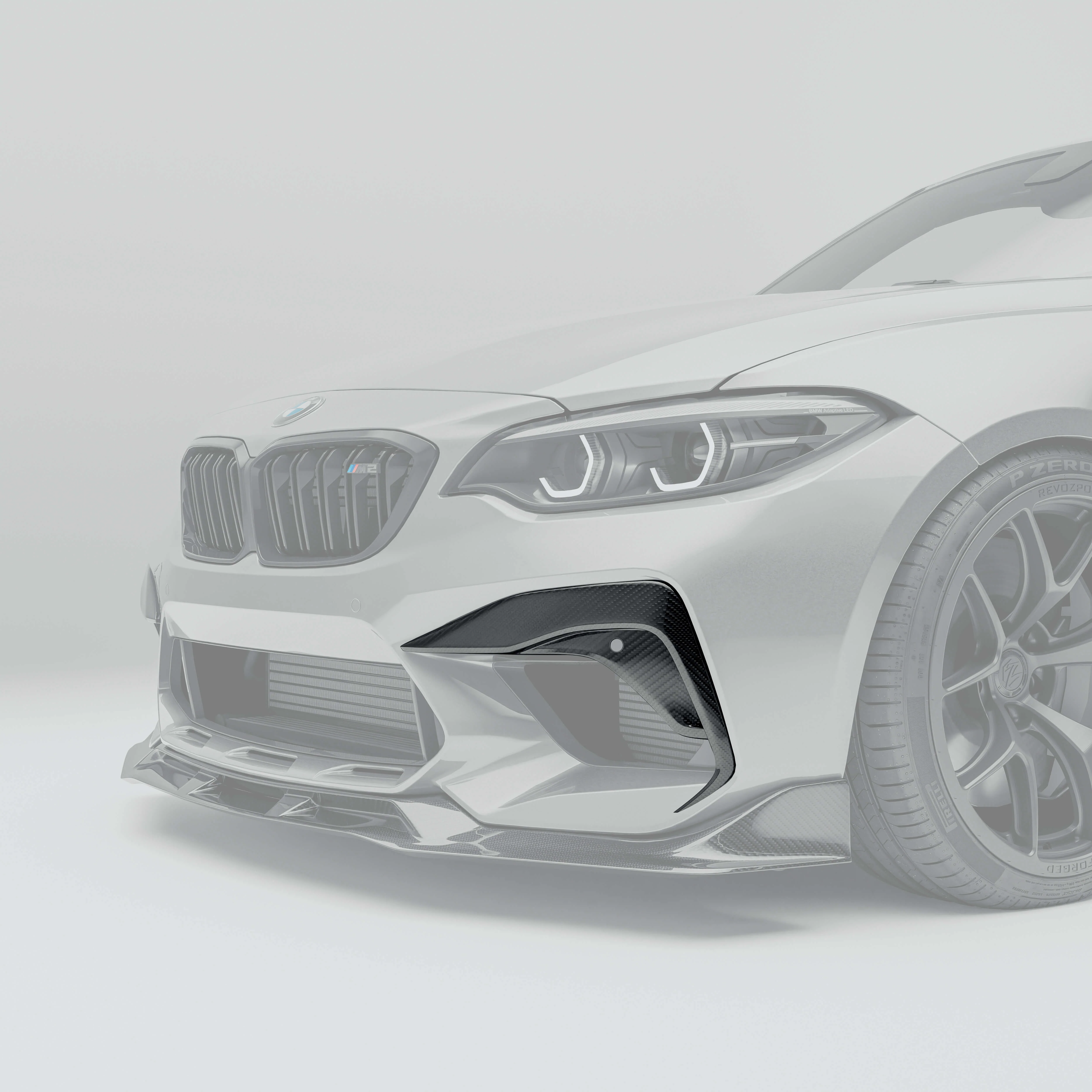 Carbon Fiber Front Bumper Vents for BMW M2 Competition F87 - Image 1
