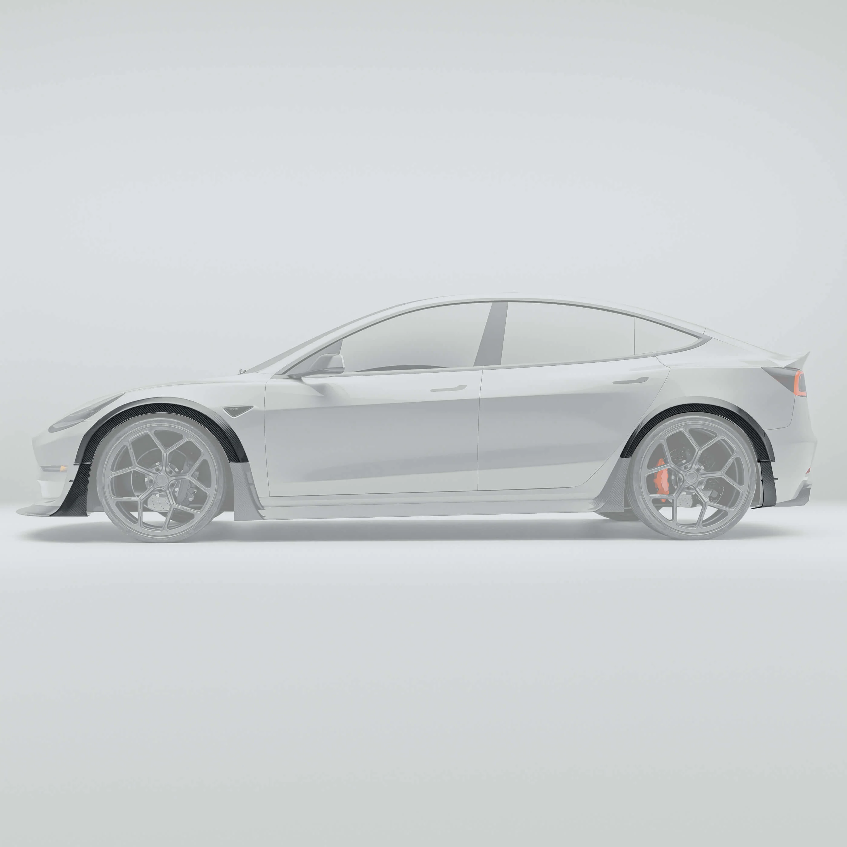 Carbon Fiber Fender Flares for Tesla Model 3 - Image 1