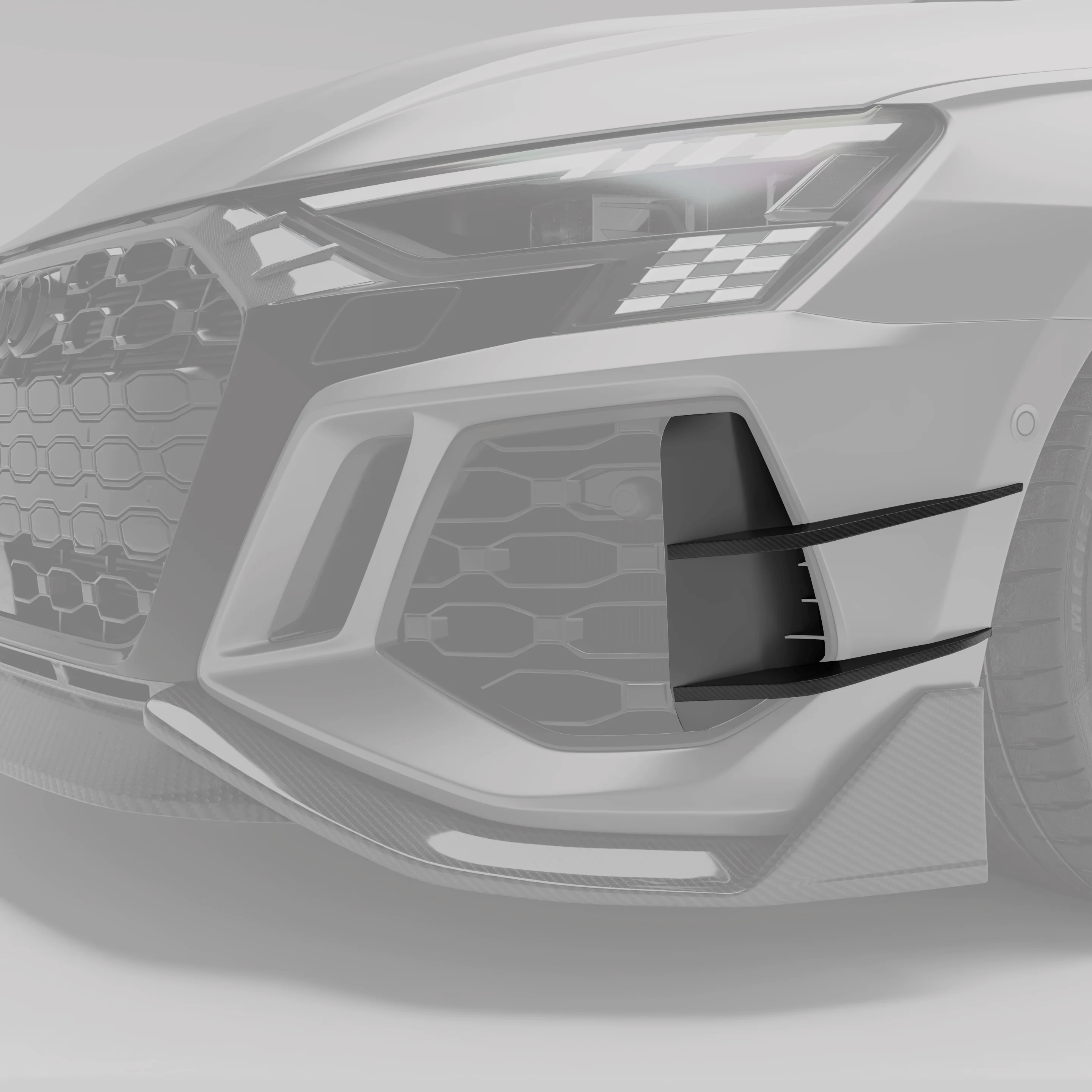 Carbon Fiber Front Bumper Canards for Audi RS3 8Y Limousine Sportback 2021-2023 - Image 1