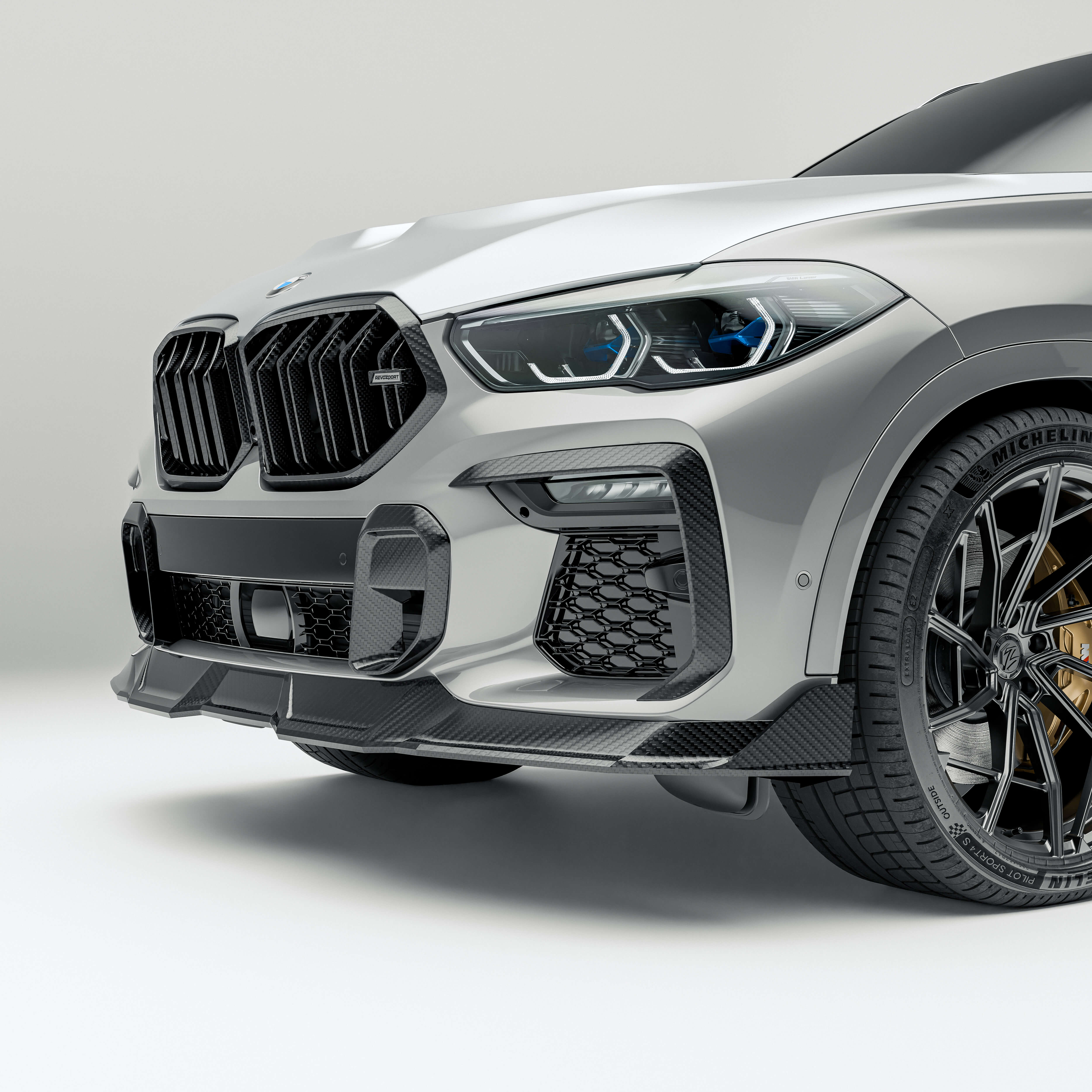 Carbon Fiber Front Canards for BMW X6 G06 M Sport thumbnail 2