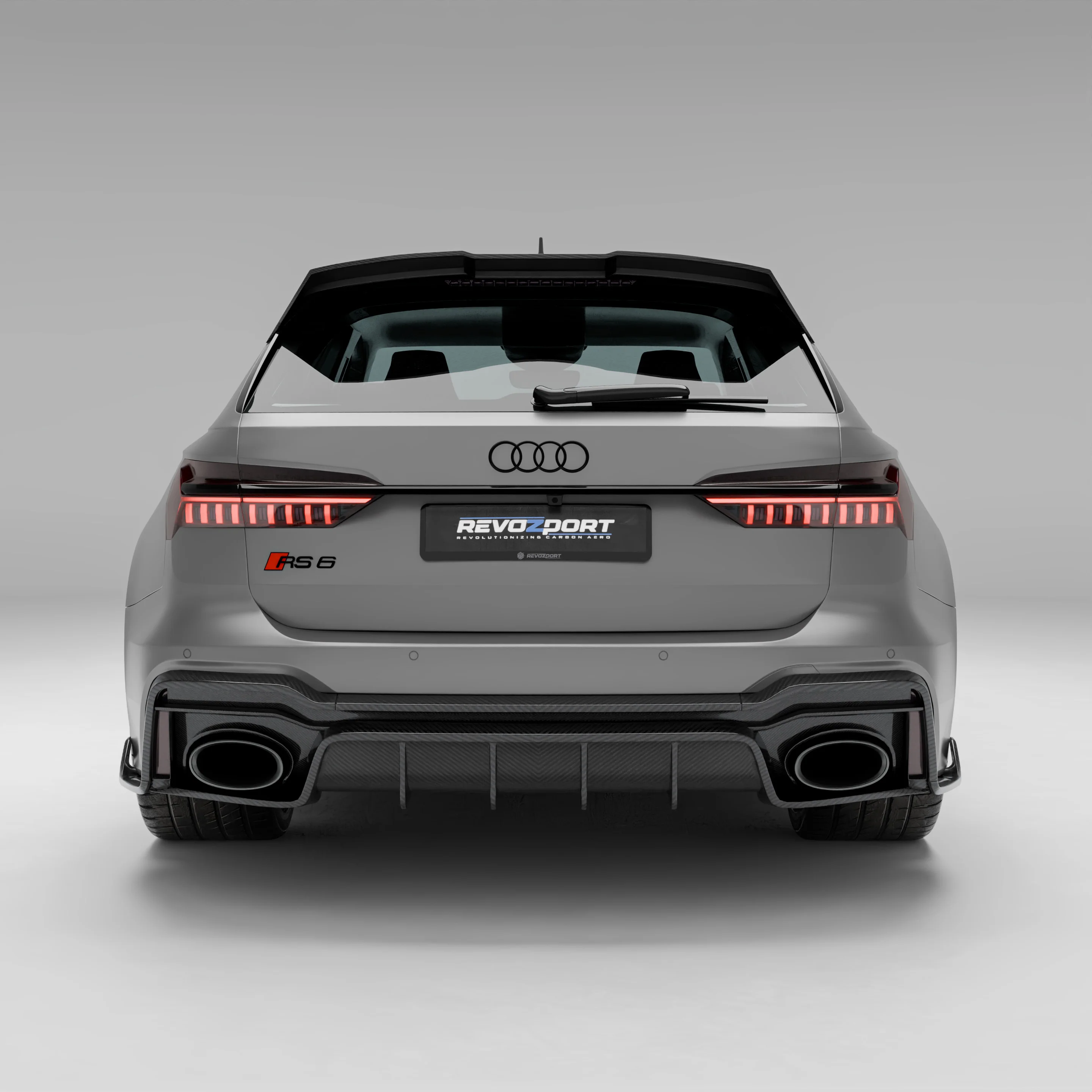 Карбоновий задній дифузор для Audi RS6 C8 thumbnail 10