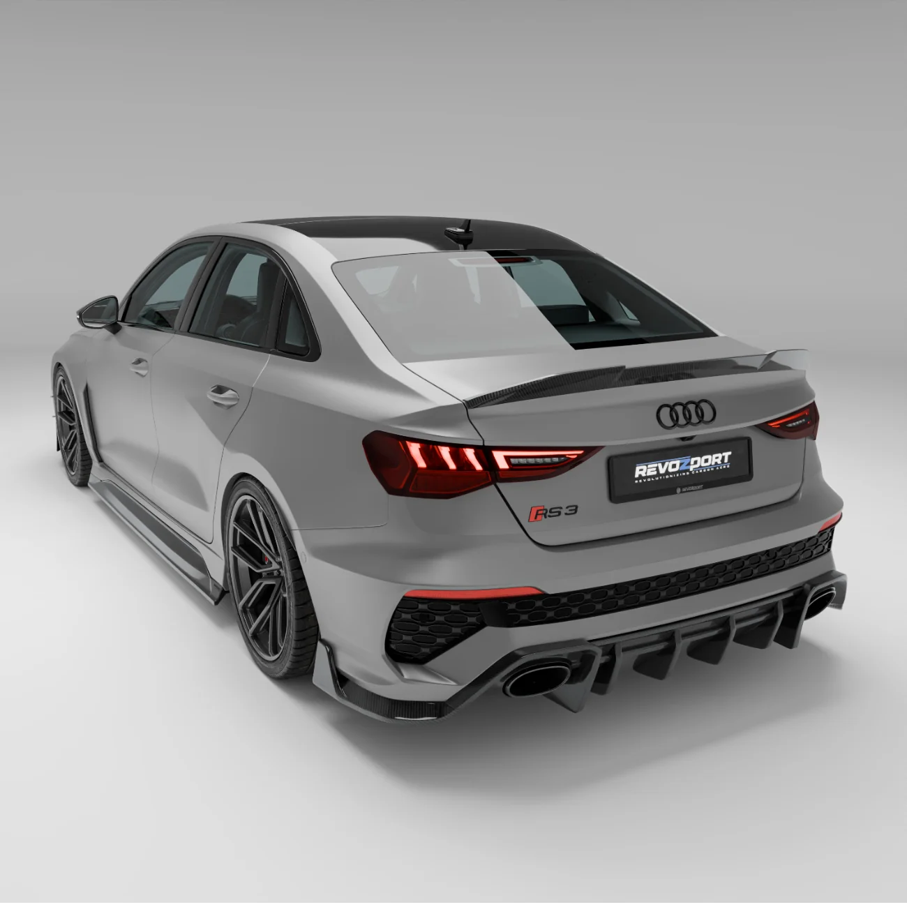 Карбоновий задній спойлер для Audi RS3 8Y Limousine thumbnail 9