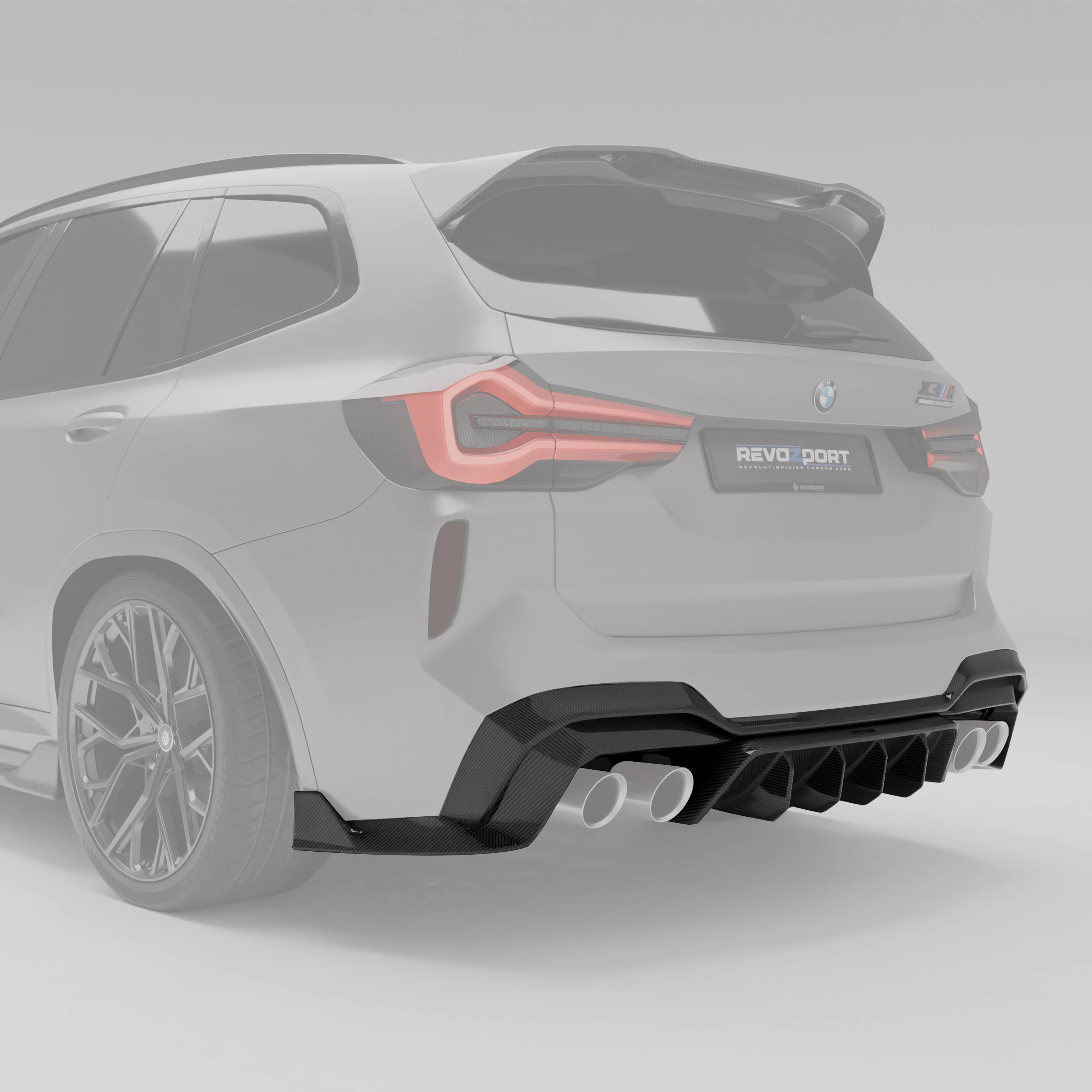 Carbon Fiber Rear Diffuser for BMW X3M F97 LCI - Image 1