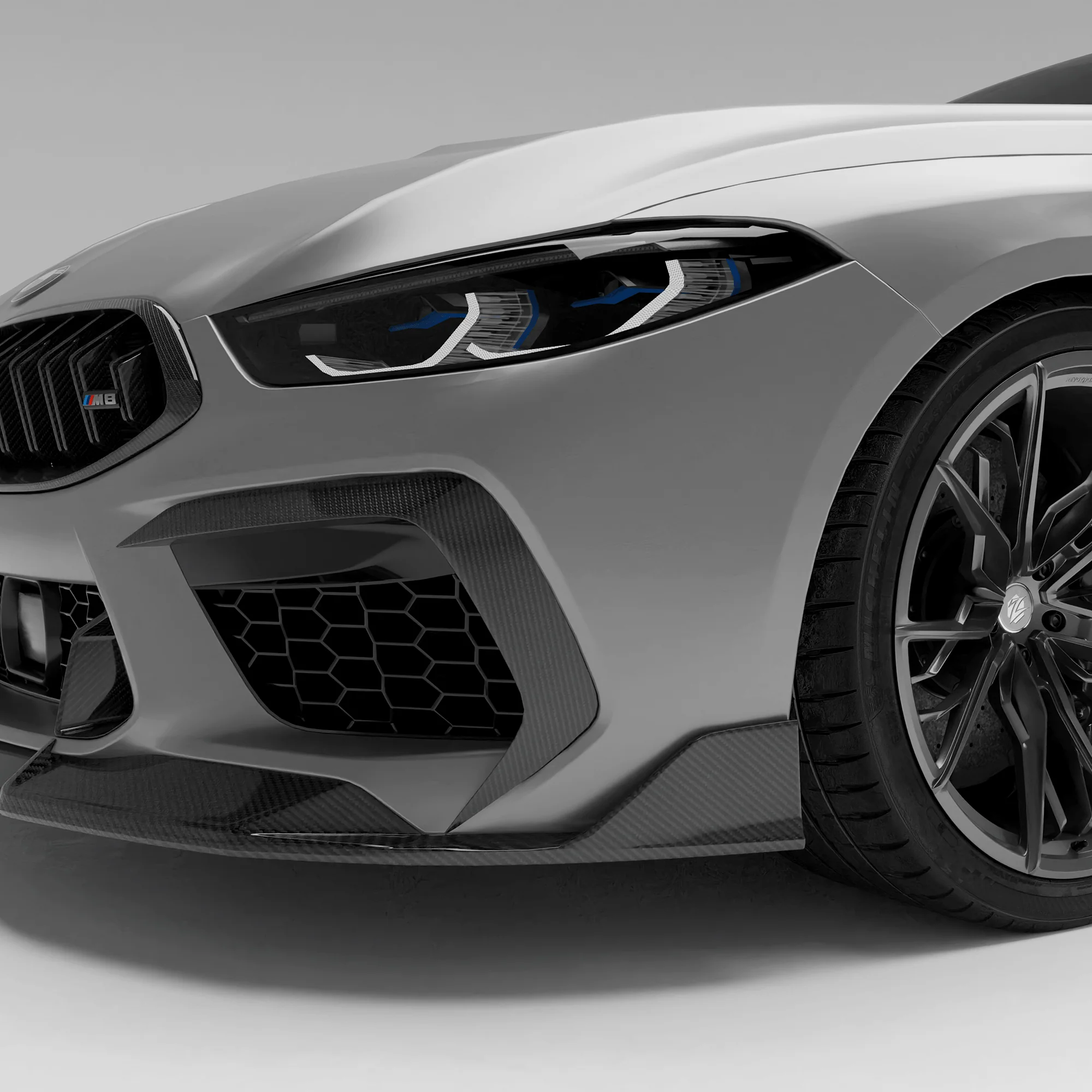Карбонові канарди переднього бампера для BMW F91 F92 F93 M8 thumbnail 3