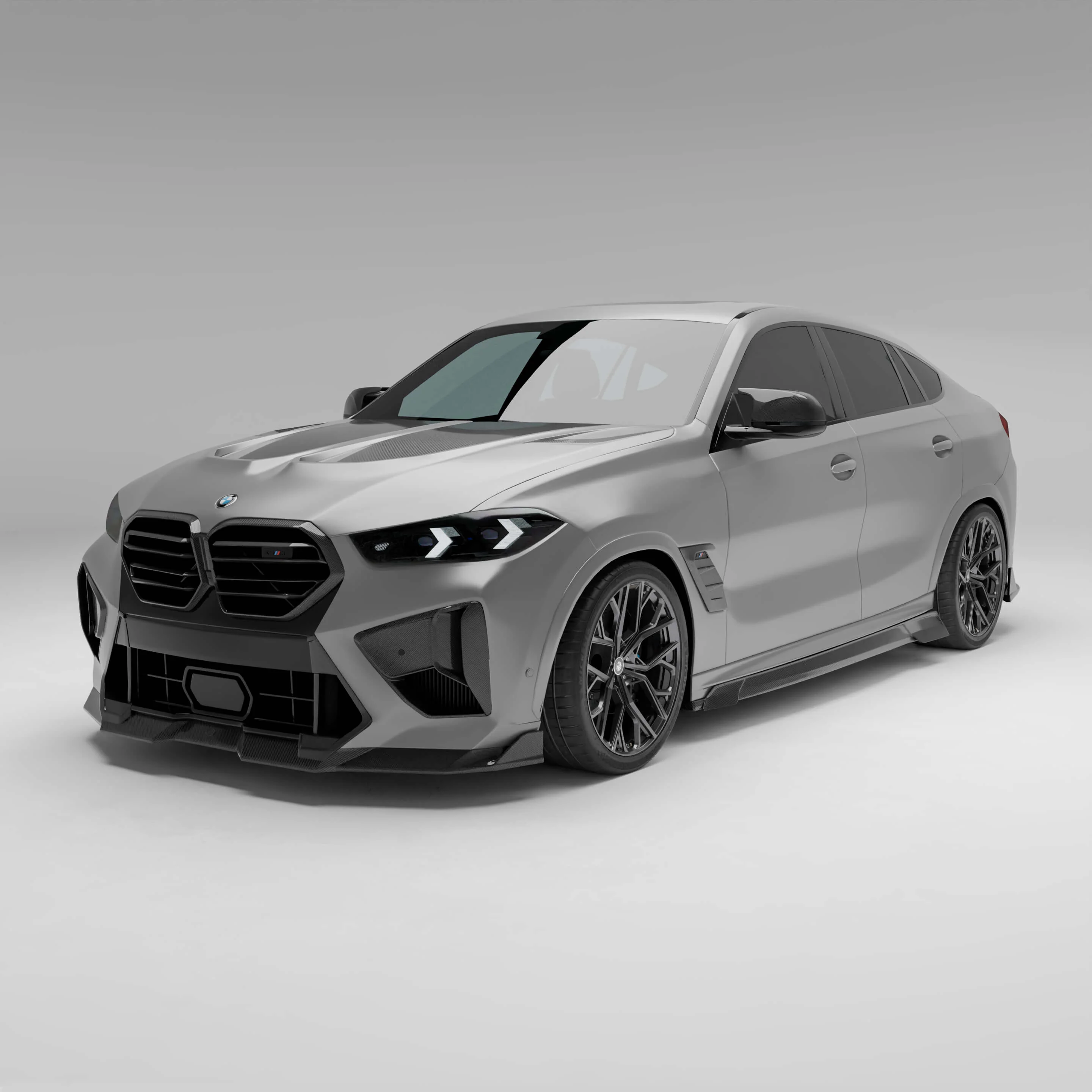 Карбоновий передній спліттер для BMW X6M F96 LCI thumbnail 9