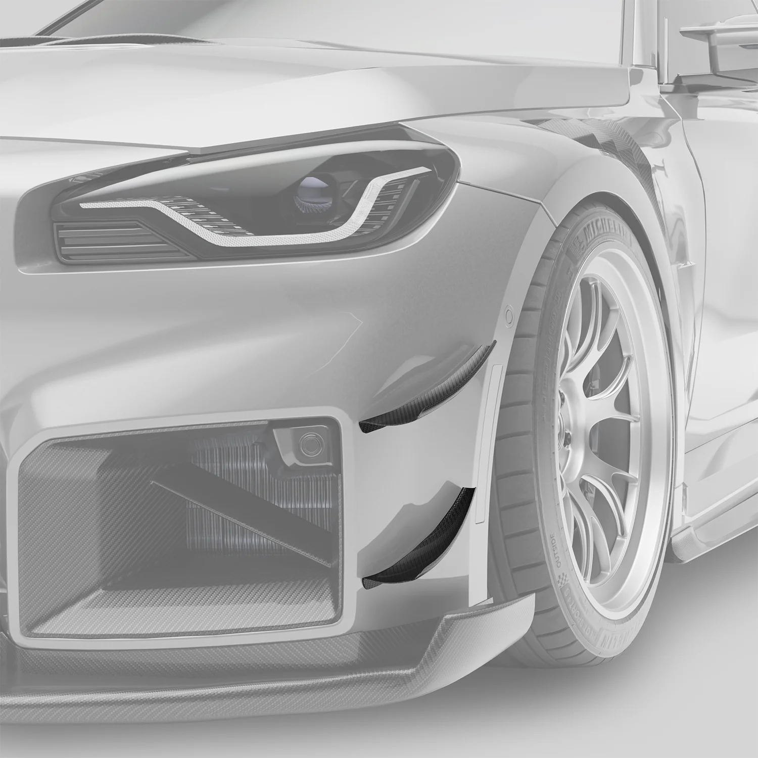 Карбонові канарди переднього бампера для BMW G87 M2 thumbnail 2