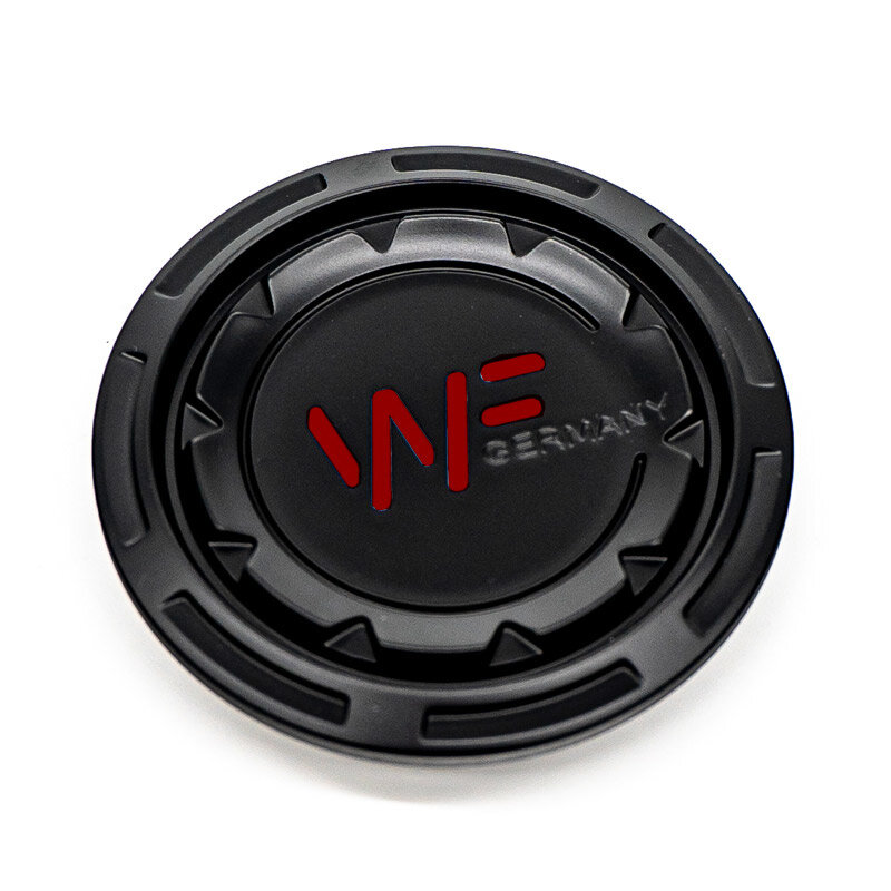 WheelForce Luxury Forged Center Caps — DEEP BLACK + RED - Image 1